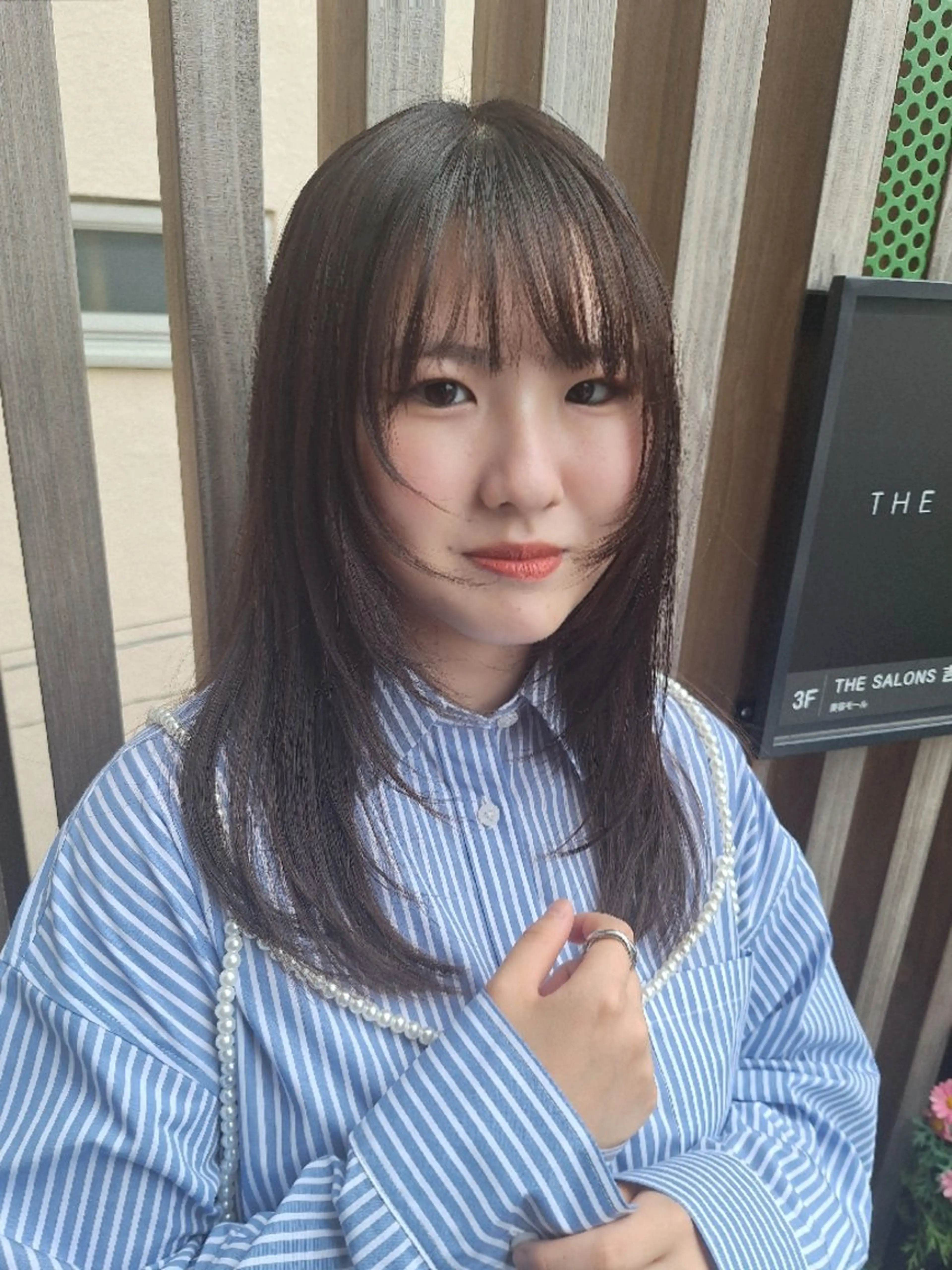 ロング カラー 透明感カラー 顔まわりレイヤー 顔周りカット レイヤーカット yolo.所属・夜特化型ヘアサロン 𓃱yolo.タナベのヘアスタイル