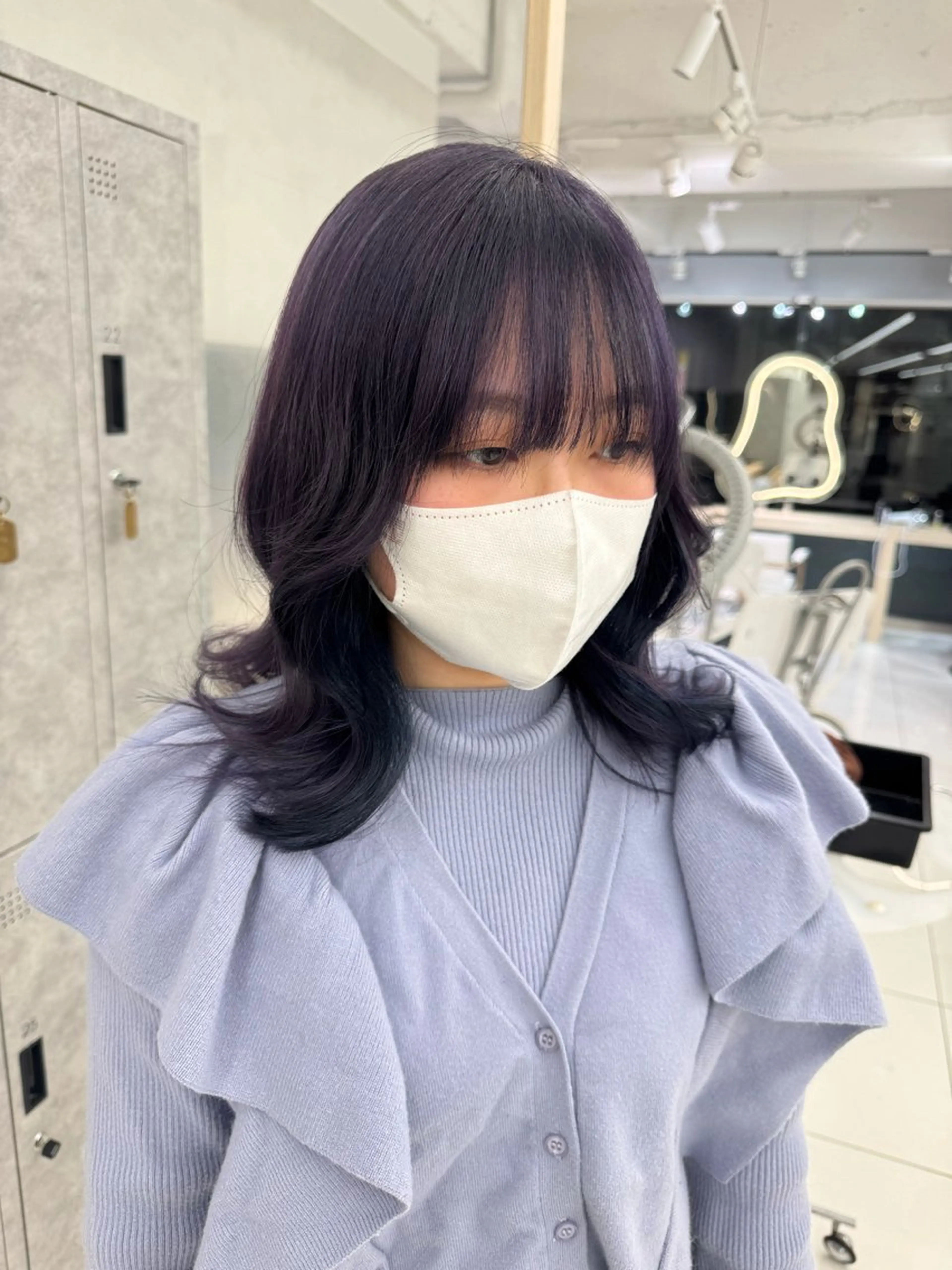 セミロング カラー ヘアカラー レイヤー❤️‍🔥 くびれヘア/西野和裕のヘアスタイル