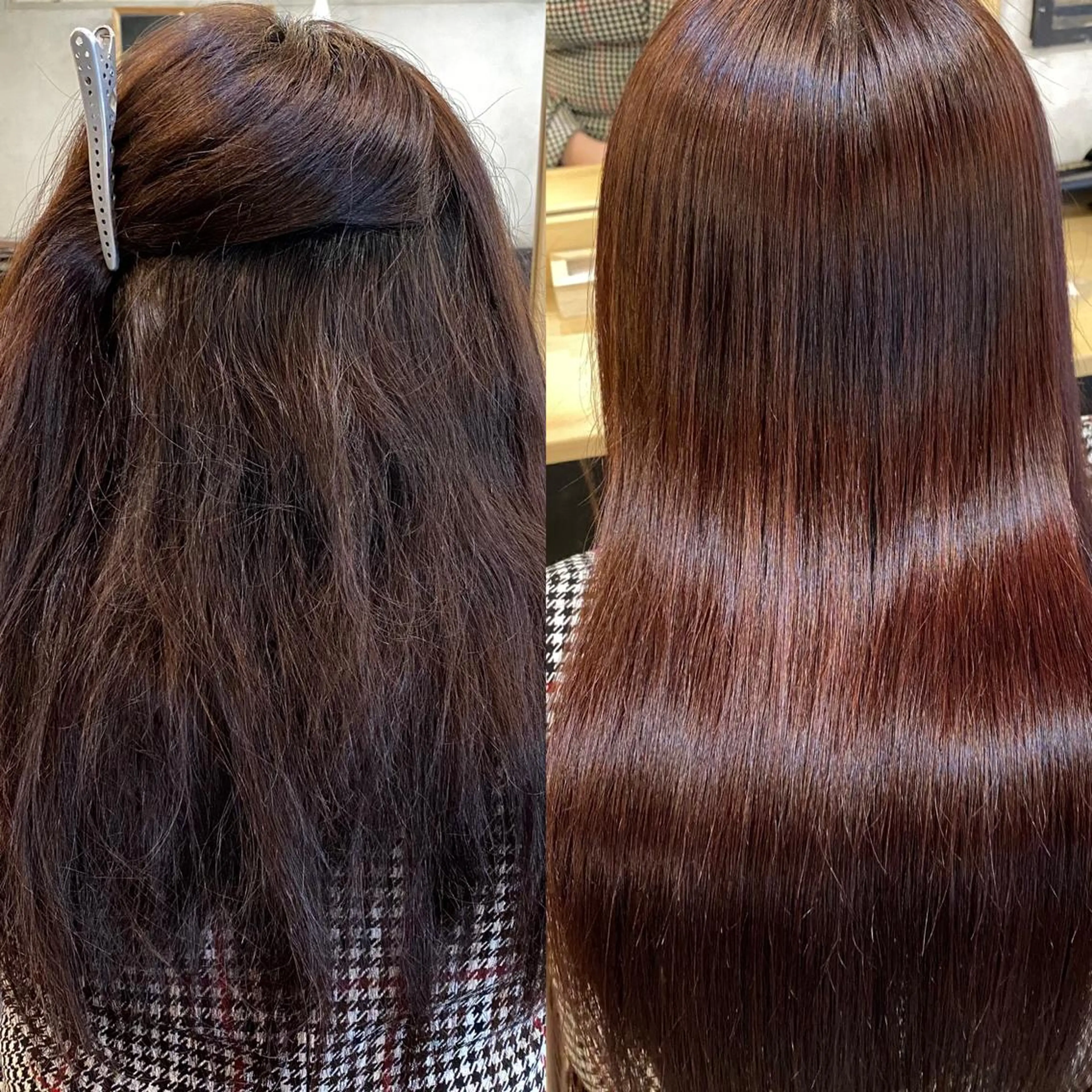 ロング カラー 髪質改善 カット ヘアカラー 縮毛矯正 トリートメント ヘッドスパ ヘアセット 美髪矯正 🌈髪質改善 山下のヘアスタイル