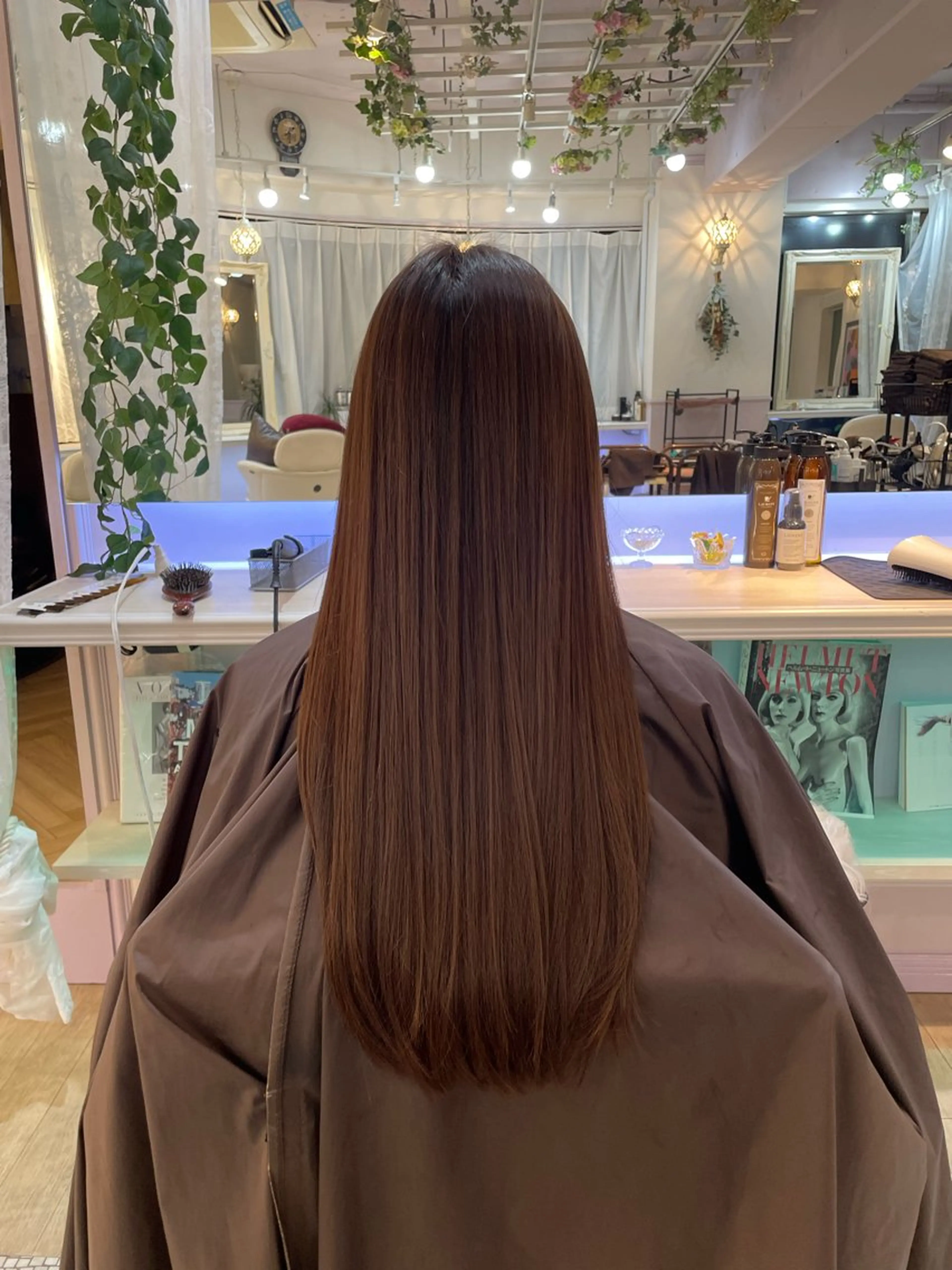 ロング カラー ブリーチ ブリーチなしカラー Laurent所属・🌟ストレートモデル 募集💐あまね💐のヘアスタイル