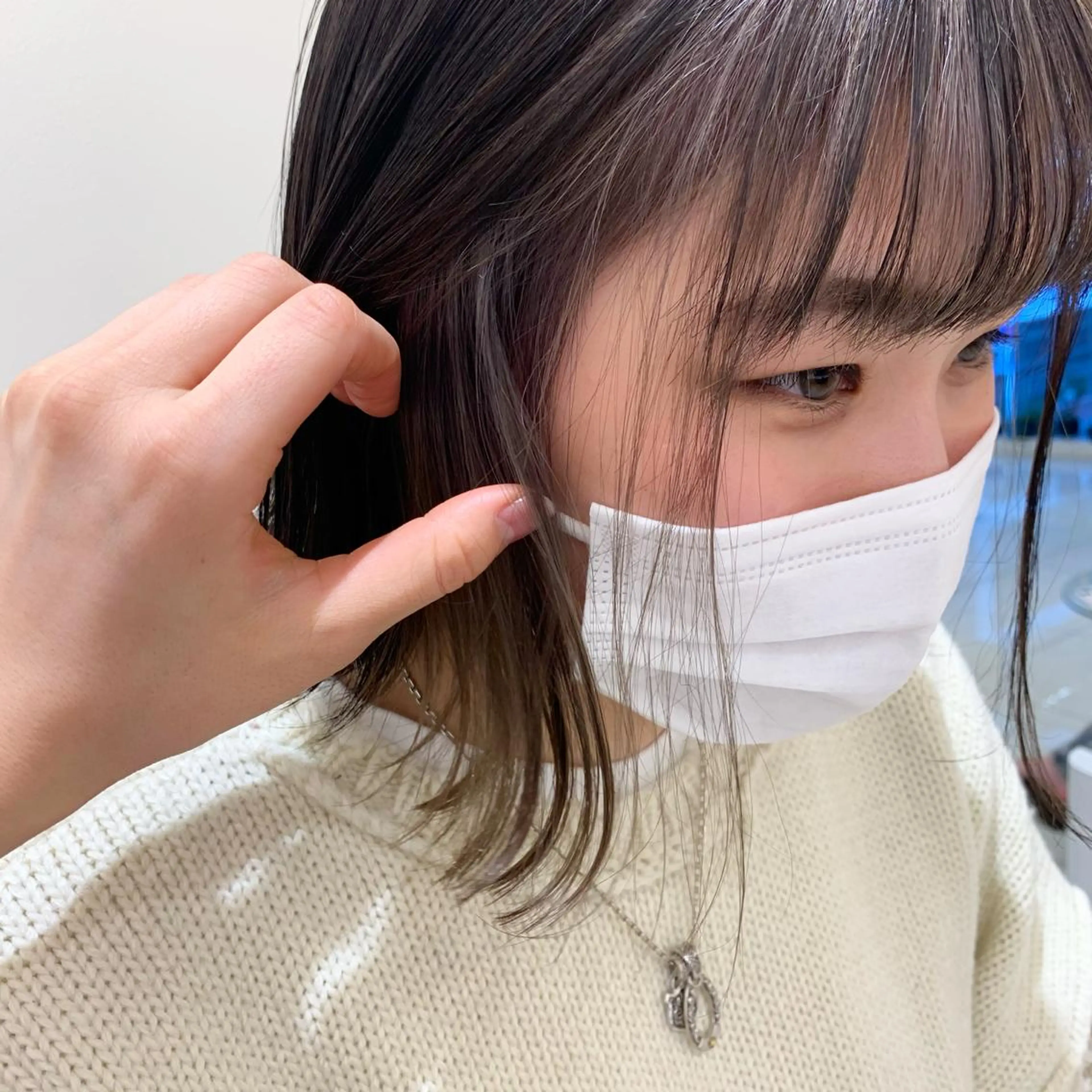 ショート カラー イヤリングカラー 🌹似合わせカラー/ 酸性縮毛🌹野本麗奈のヘアスタイル