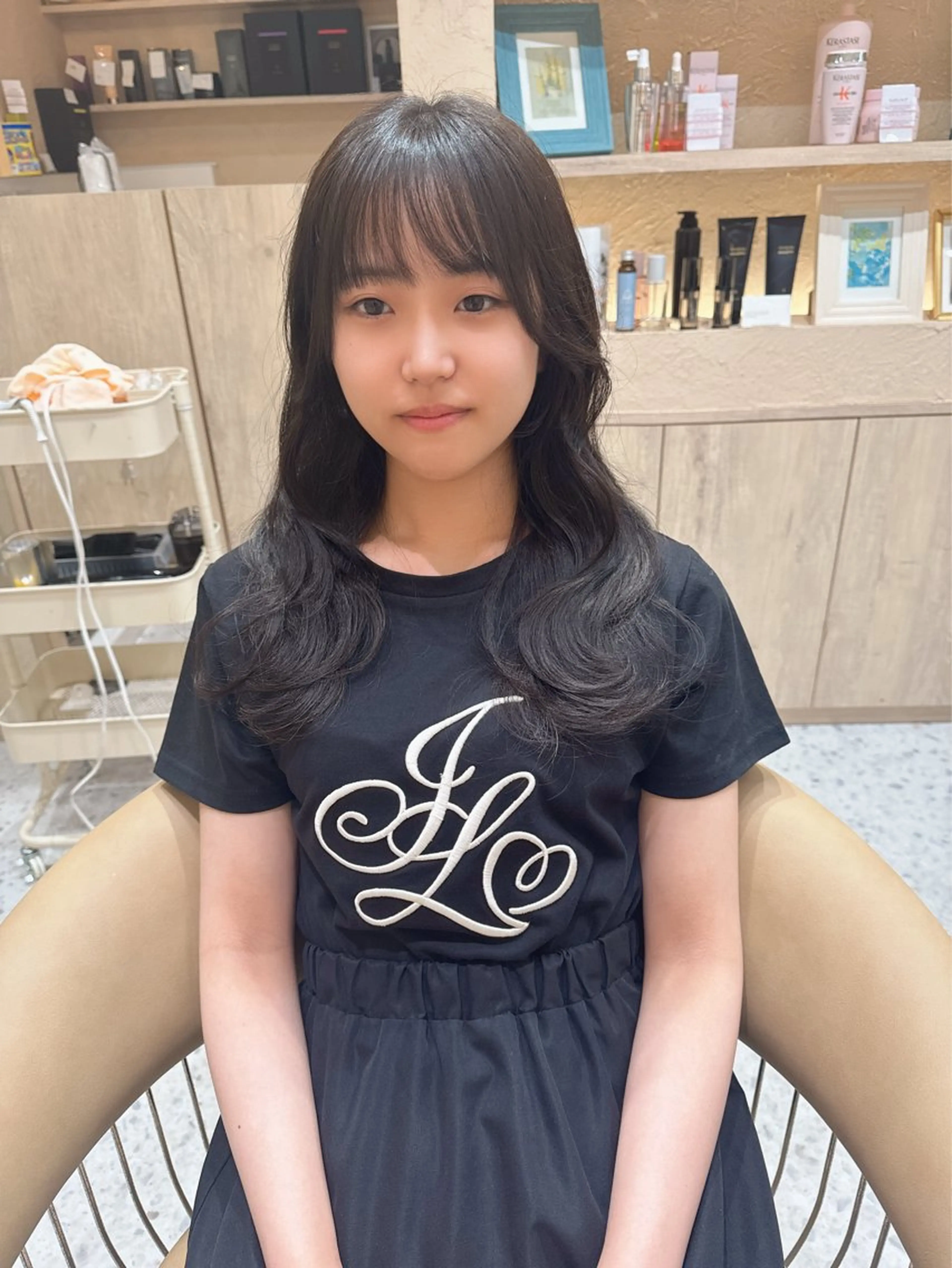 セミロング カラー カット ヘアカラー トリートメント 韓国レイヤー/髪質 改善/縮毛🤍吉田のヘアスタイル