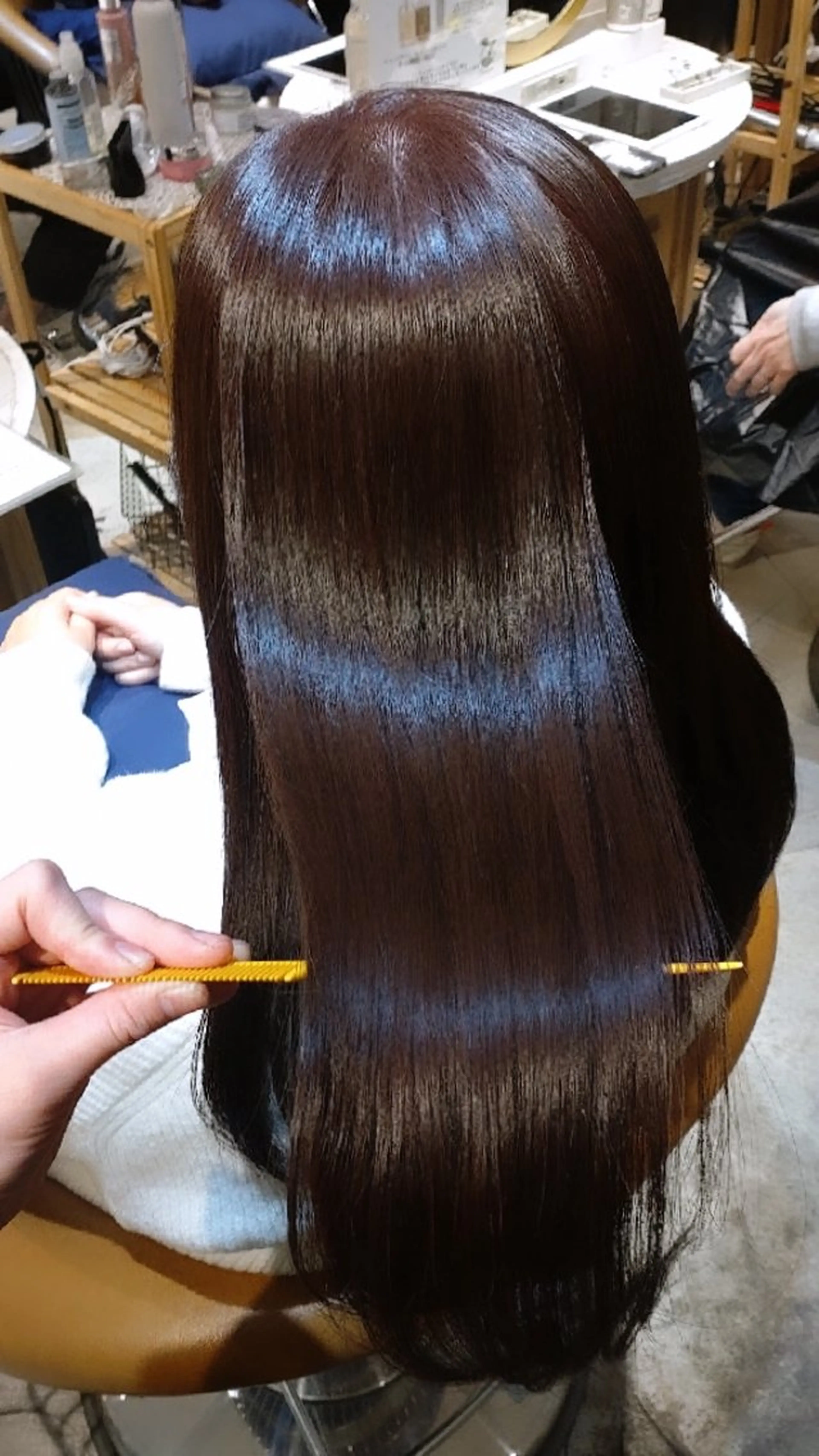 ロング ヘアカラー トリートメント 縮毛矯正/レイヤー 💎やまもとちひろのヘアスタイル
