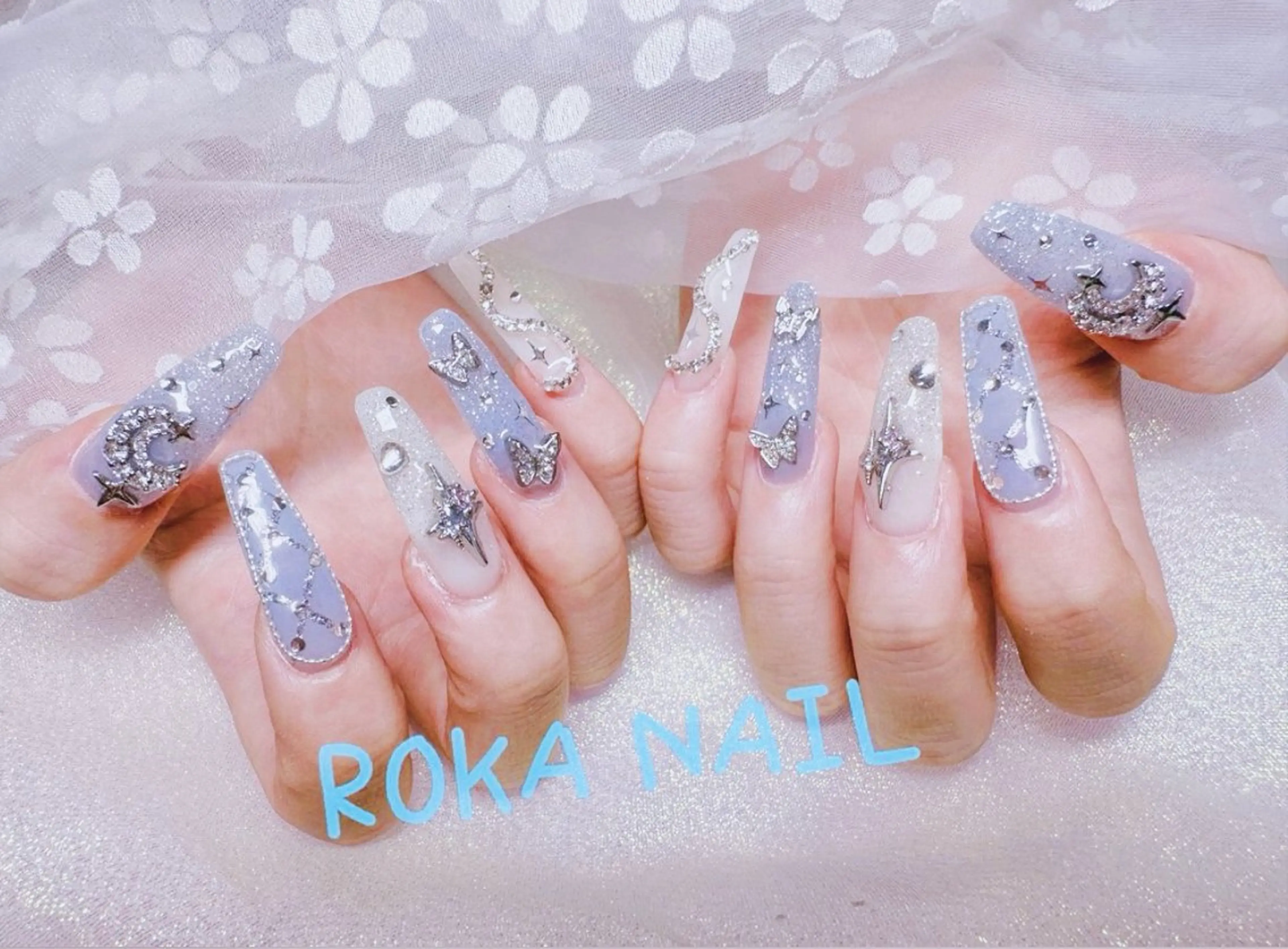 ロング ハンドネイル 長さだし専門店 ROKANAILのネイルデザイン