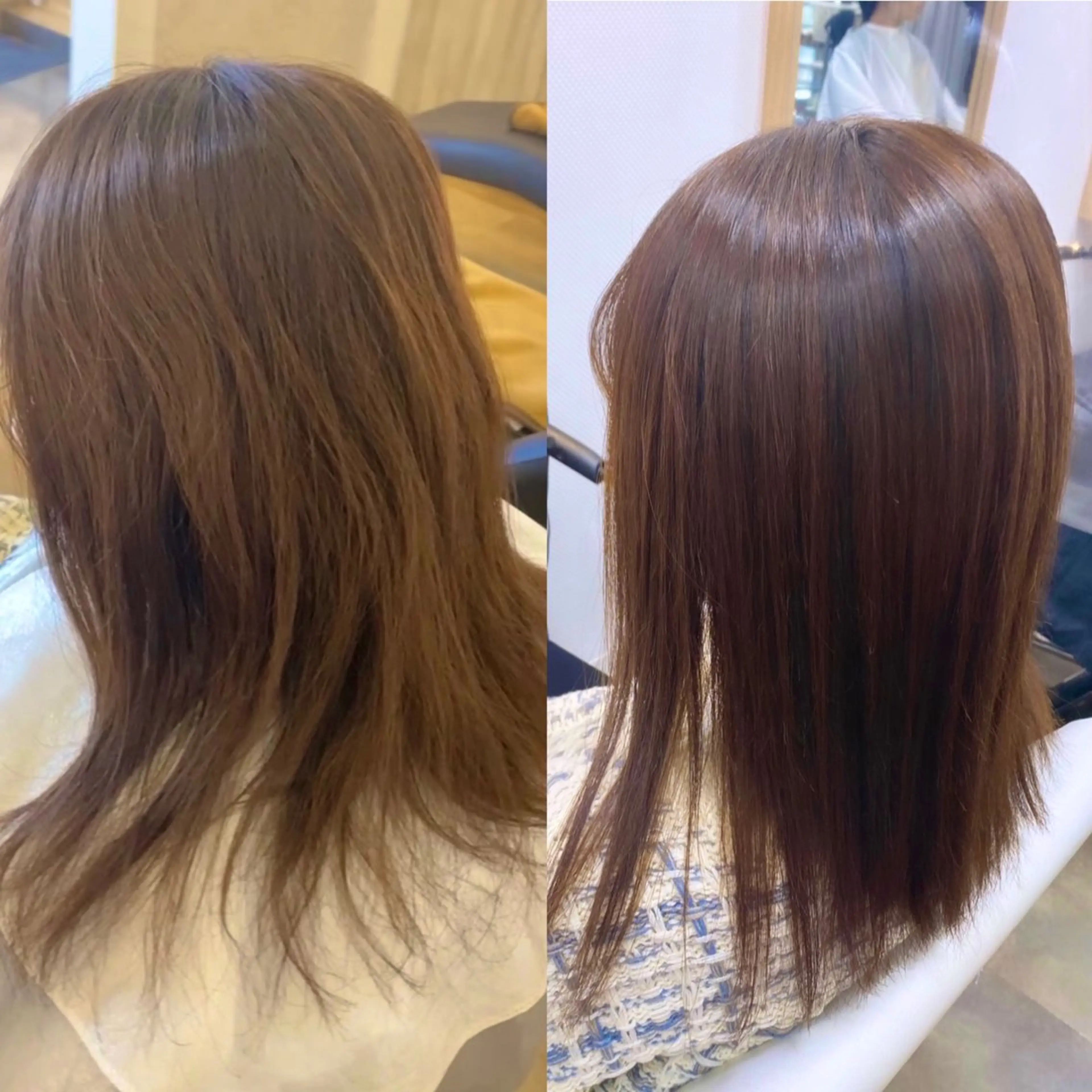 セミロング 縮毛矯正 トリートメント 名古屋/髪質改善/ 透明感SHIZUKAのヘアスタイル