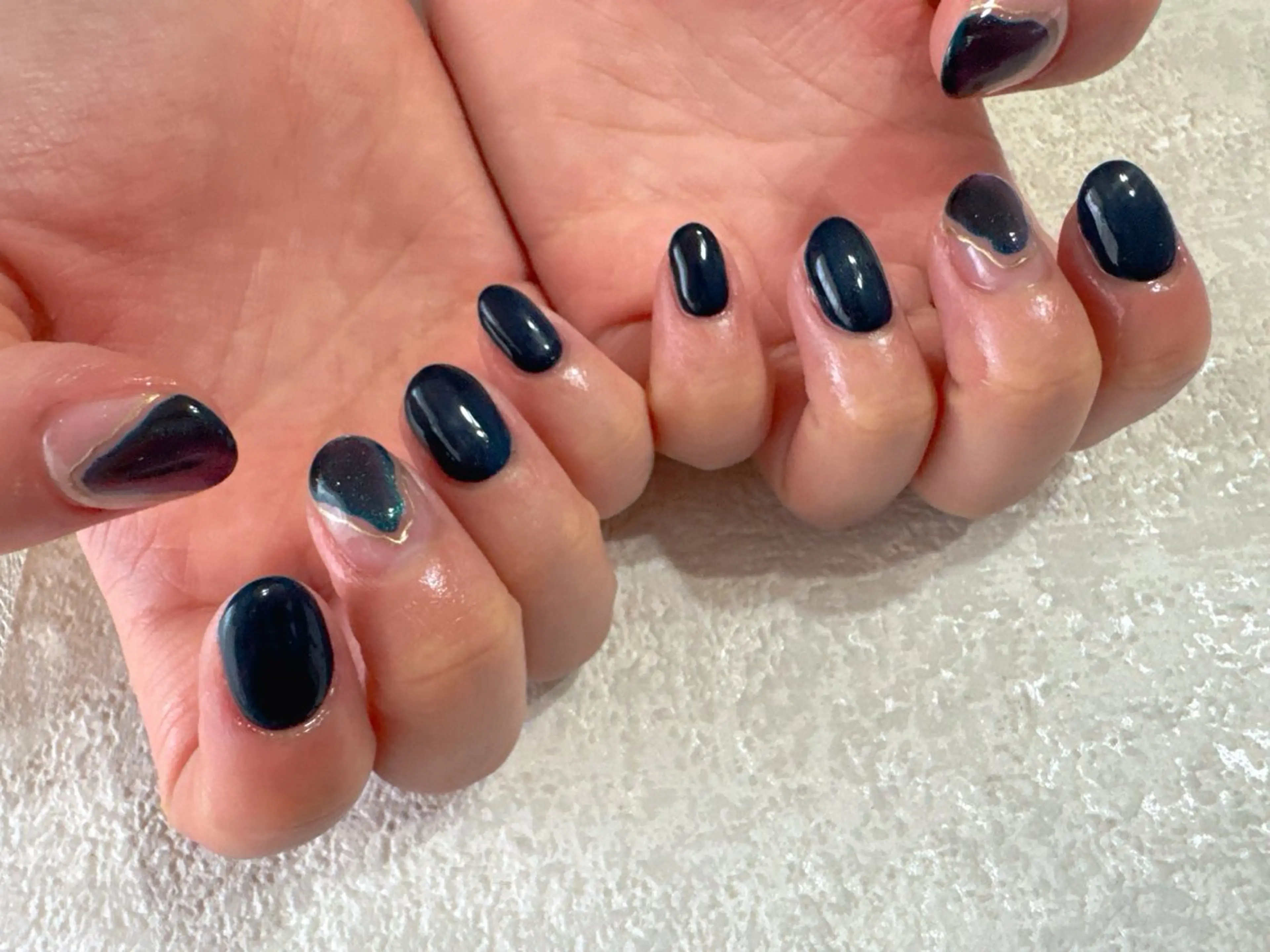 ネイル オーロラネイル フットネイル フレンチネイル ジェルネイル 韓国ネイル kikinail 溝の口のネイルデザイン