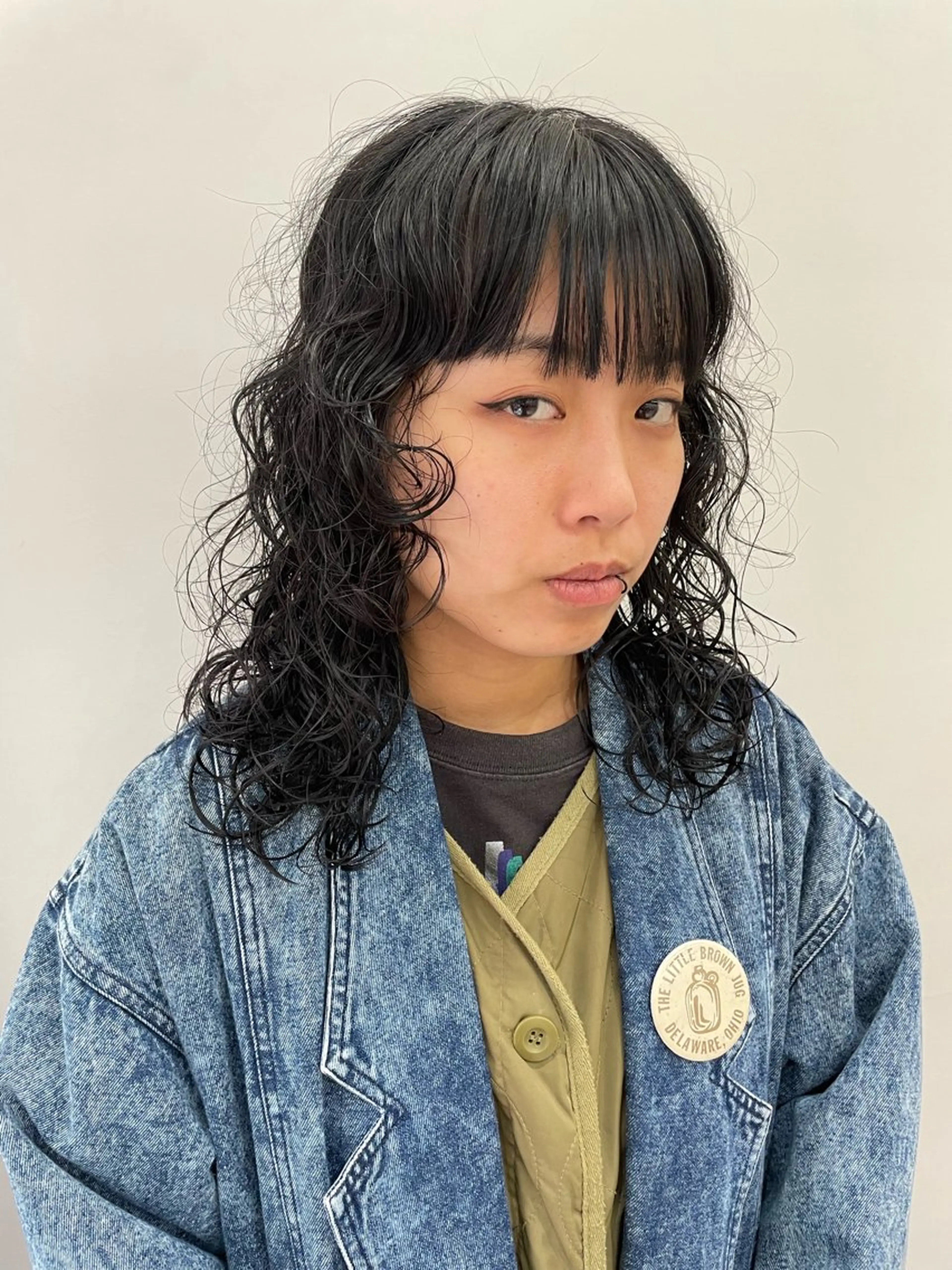 ミディアム カラー パーマ ヘアアレンジ メンズ ミディアムパーマ メンズパーマ レイヤーカット カット パーマ トリートメント tatsumi/ボブ ウルフ/レイヤーのヘアスタイル