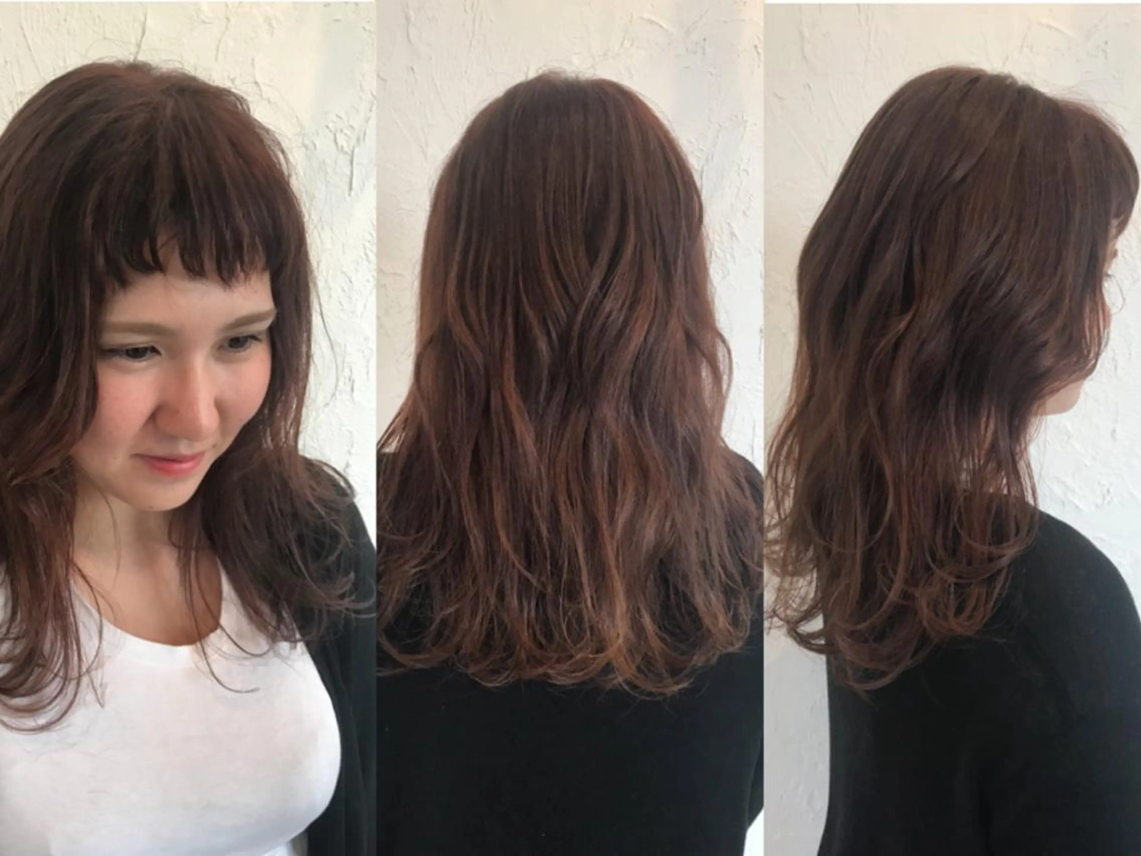 セミロング カラー パーマ ヘアアレンジ 美容室 ソンリエのヘアスタイル