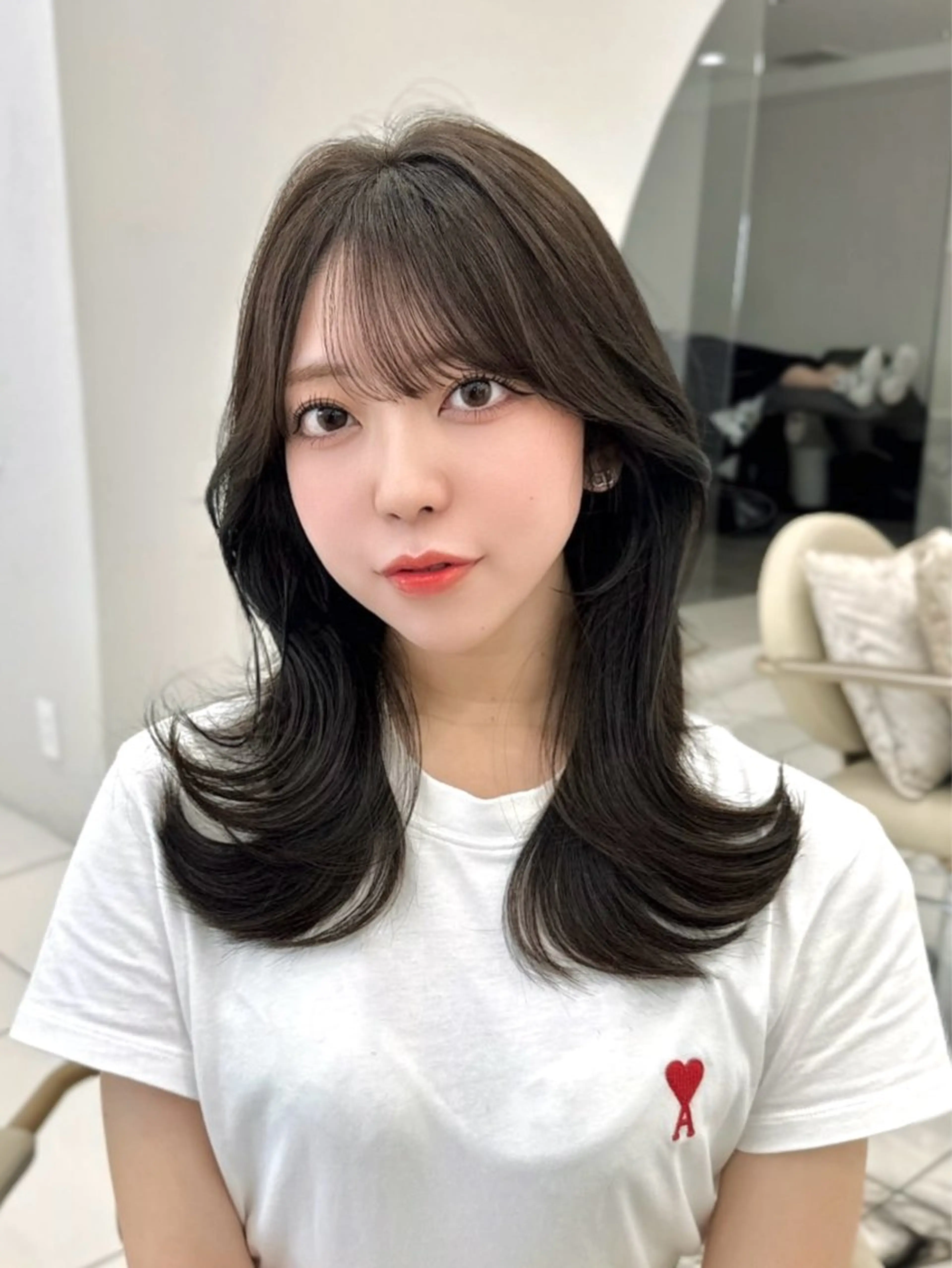 ロング カラー カット ヘアカラー トリートメント MAEUL luna所属・前髪顔周り/レイヤー 韓国/桔川恒のヘアスタイル