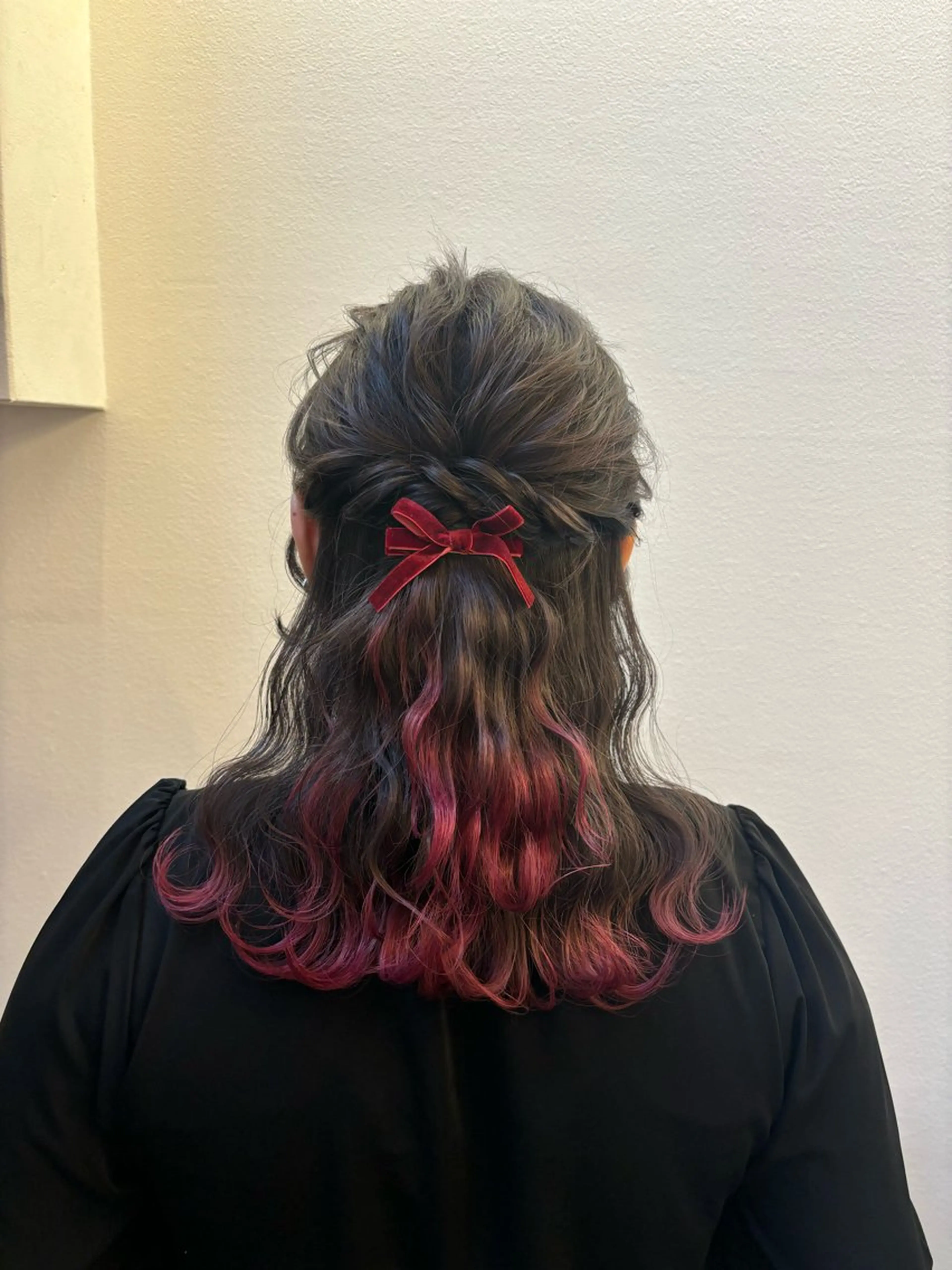 ヘアアレンジ ハーフアップ ヘアセット 加藤 つばさのヘアスタイル