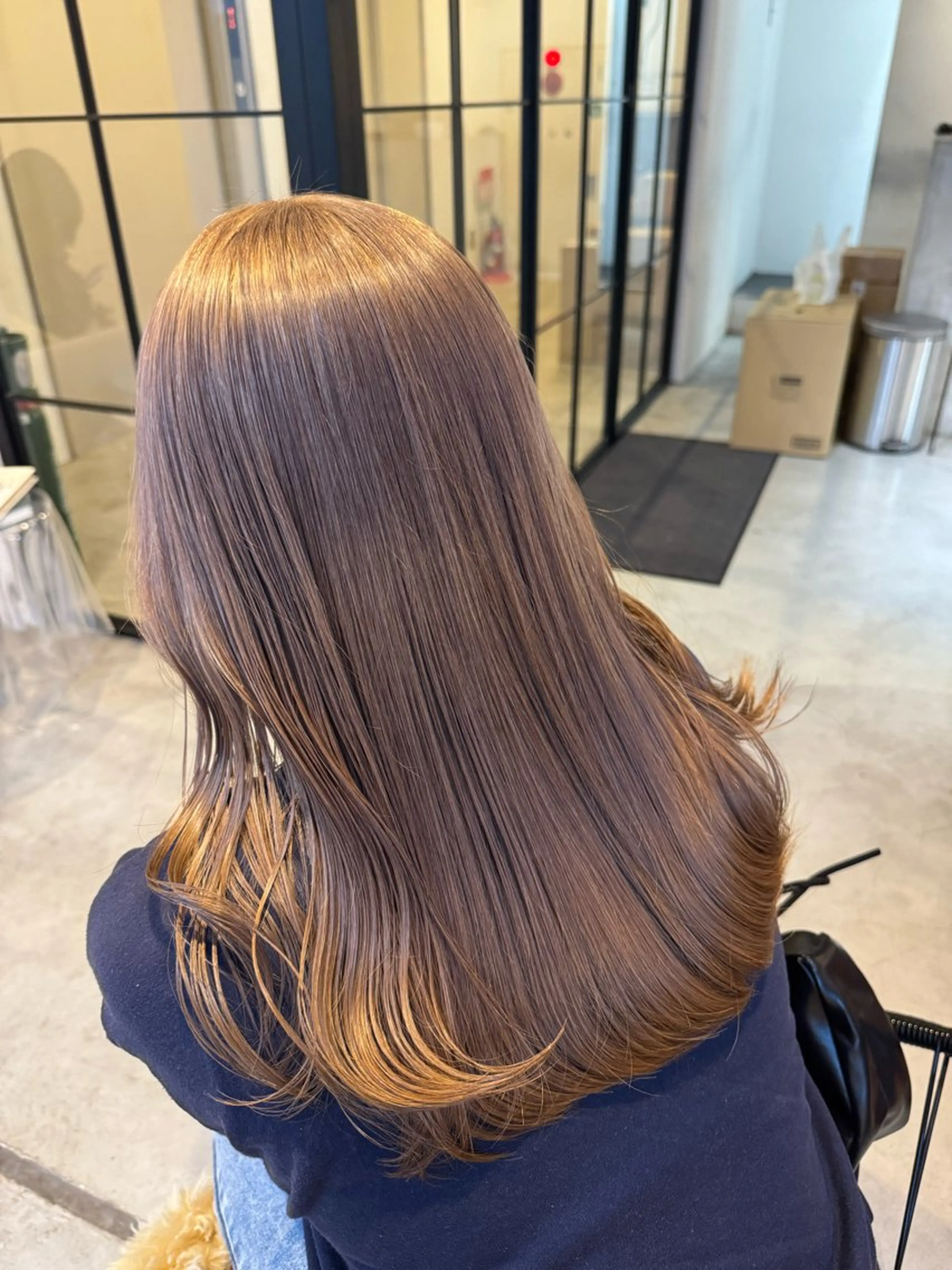 セミロング カット ヘアカラー トリートメント ベージュカラー/新潟 カラー特化/落合優吾のヘアスタイル