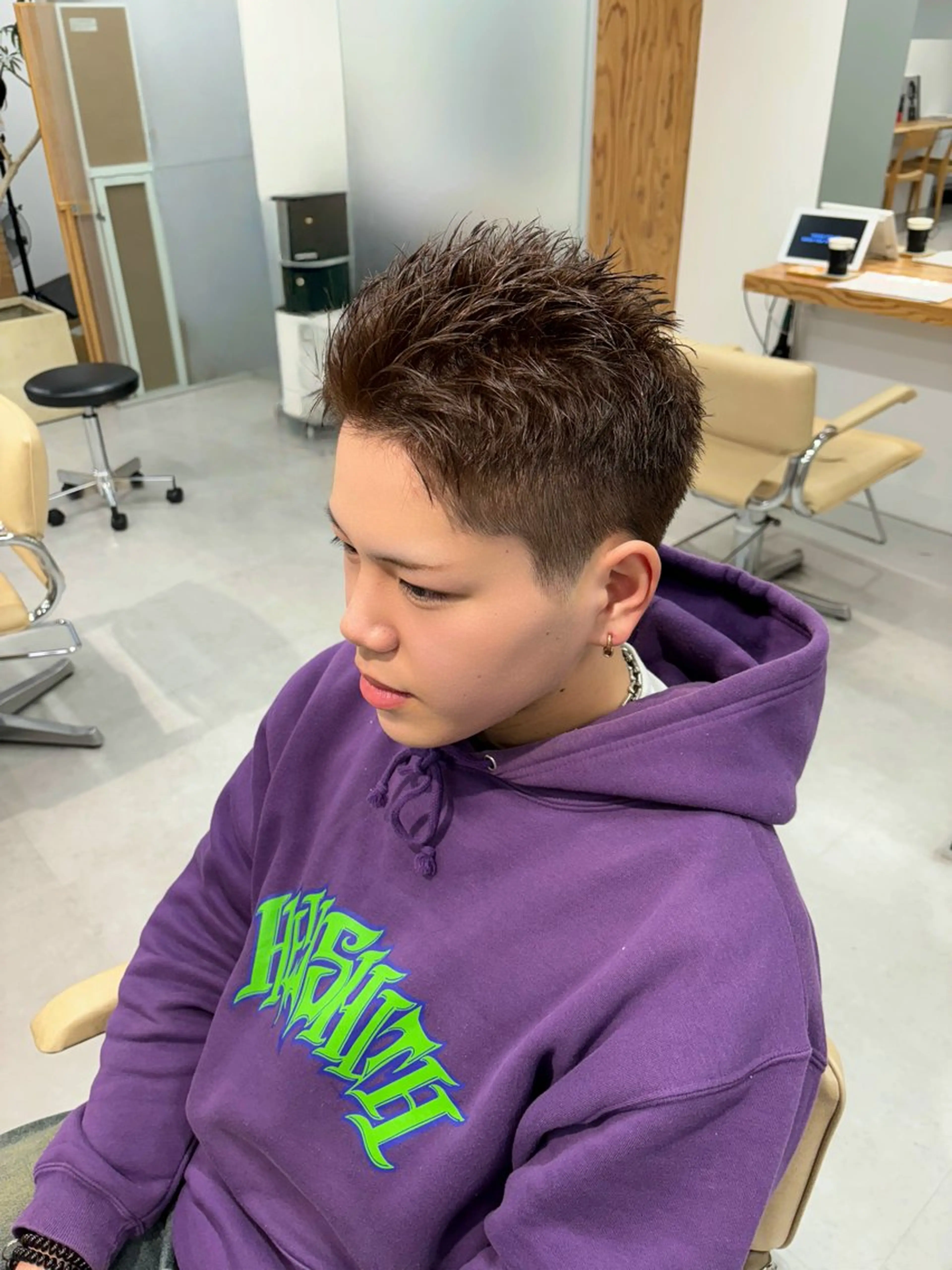ショート メンズ カット ヘアカラー メンズ＆スパ特化 takumiのヘアスタイル