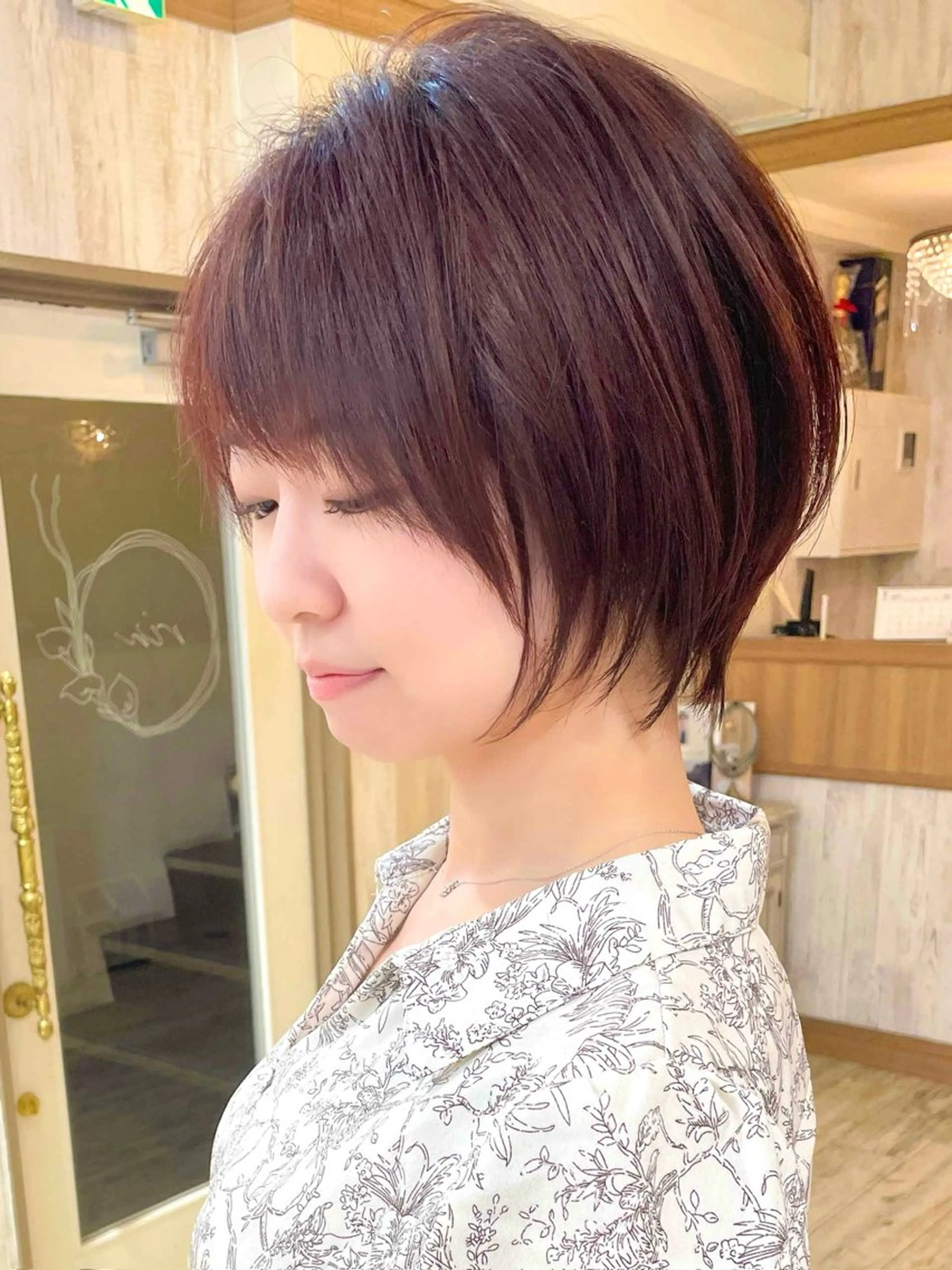 ショート カラー ショートボブ ピンクカラー ローズカラー ボブ ショートヘア カット ヘアカラー トリートメント 天方 児太郎のヘアスタイル