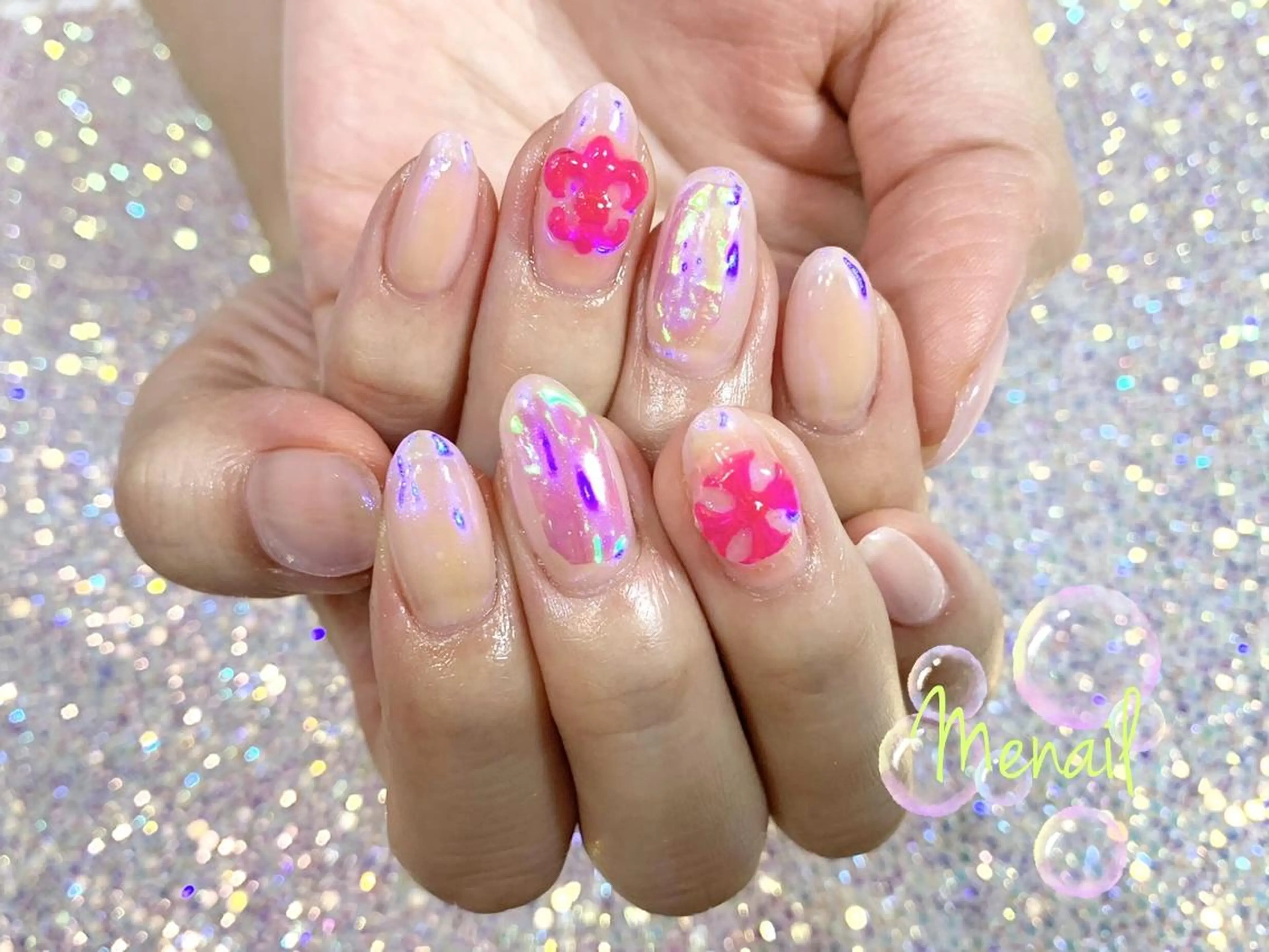 ネイル Menail心斎橋筋 ギャル×韓国🇰🇷のネイルデザイン