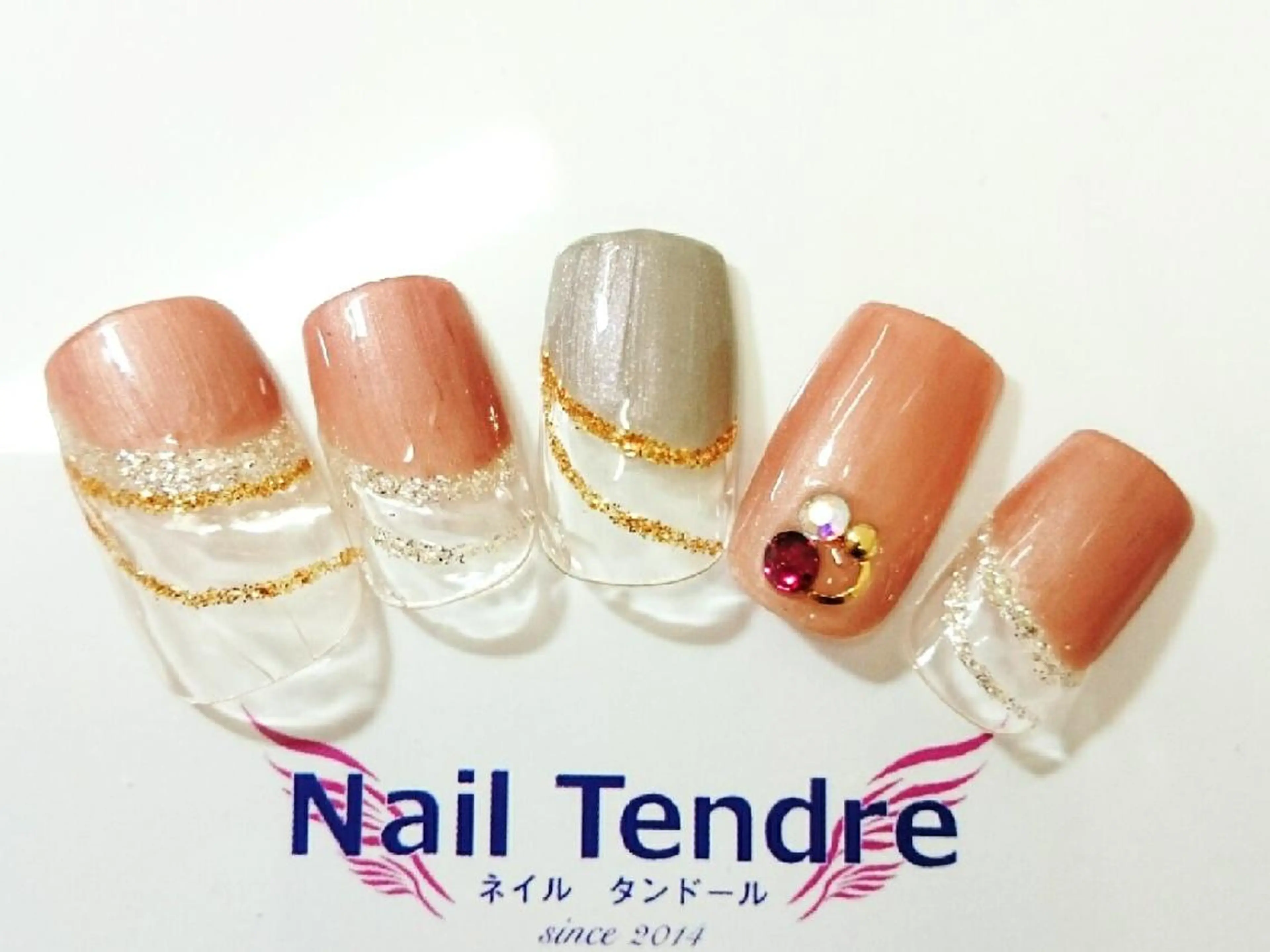ネイル アートネイル ジェルネイル ソフトジェル ストーンネイル ハンドネイル Nail  Tendreのネイルデザイン