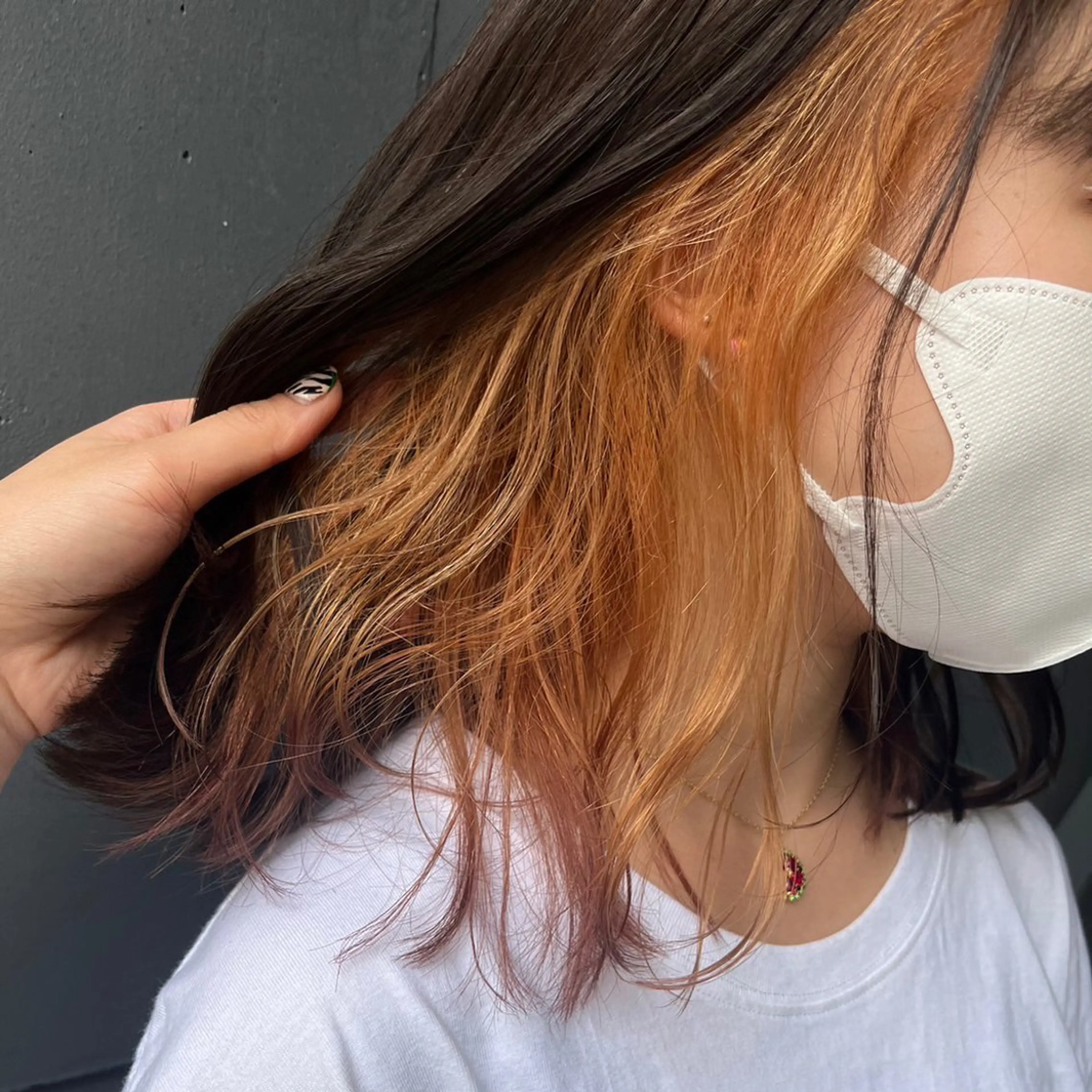 ミディアム カラー ブラウンカラー オレンジ カット ヘアカラー トリートメント ミユウ🌼ブリーチ / ダブルカラーのヘアスタイル