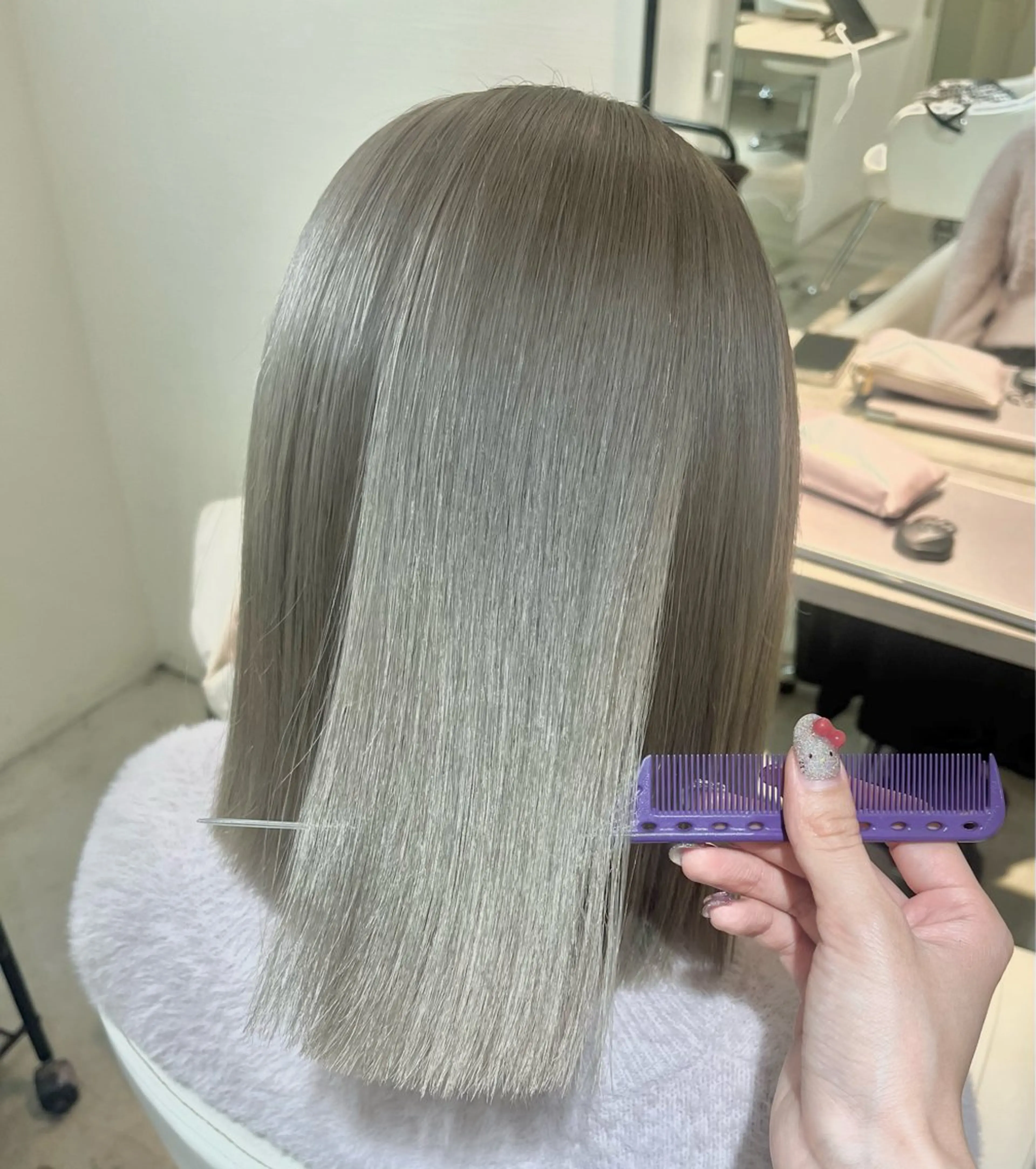 ミディアム カラー ダブルカラー 髪質改善 トリートメント ヘアカラー トリートメント 🦋🫧艶髪カラー 🫧🦋あいりのヘアスタイル