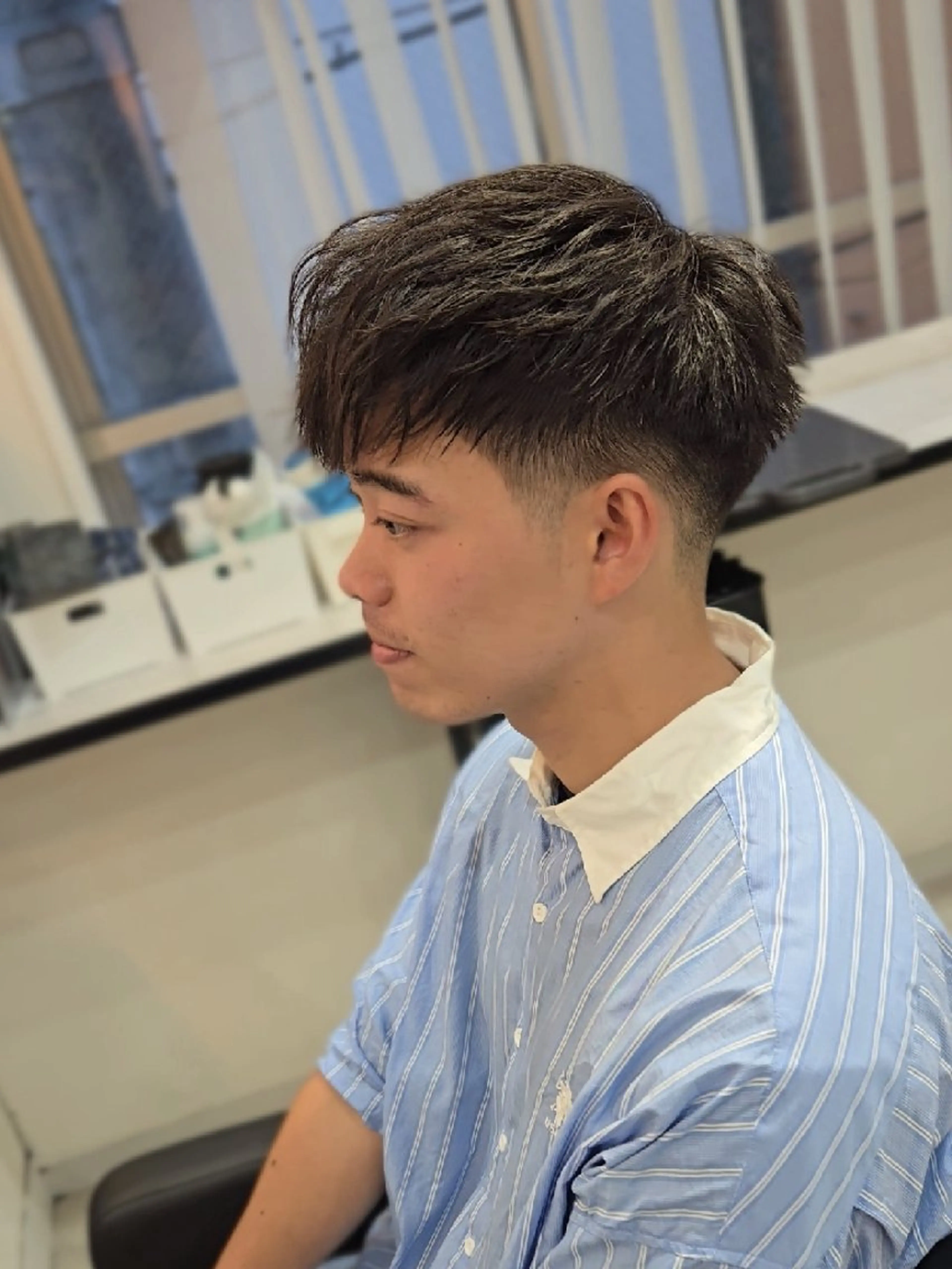 メンズ ショート カット ヘアセット Lapis 名古屋駅前店所属・LEN名古屋/パーマ メンズ特化美容師のヘアスタイル