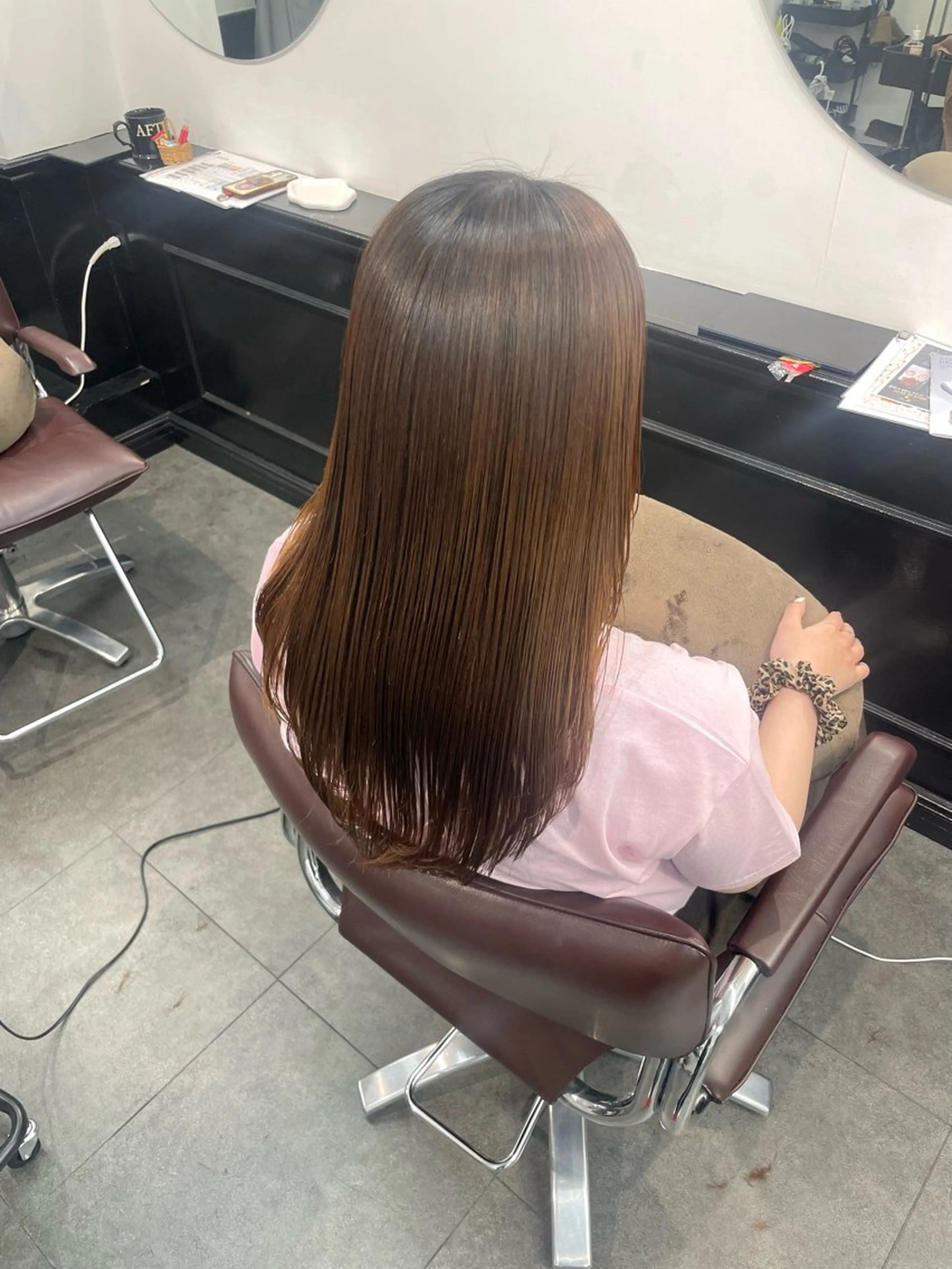 ミディアム カラー カット ヘアカラー 野町好花 レイヤー/パーマのヘアスタイル