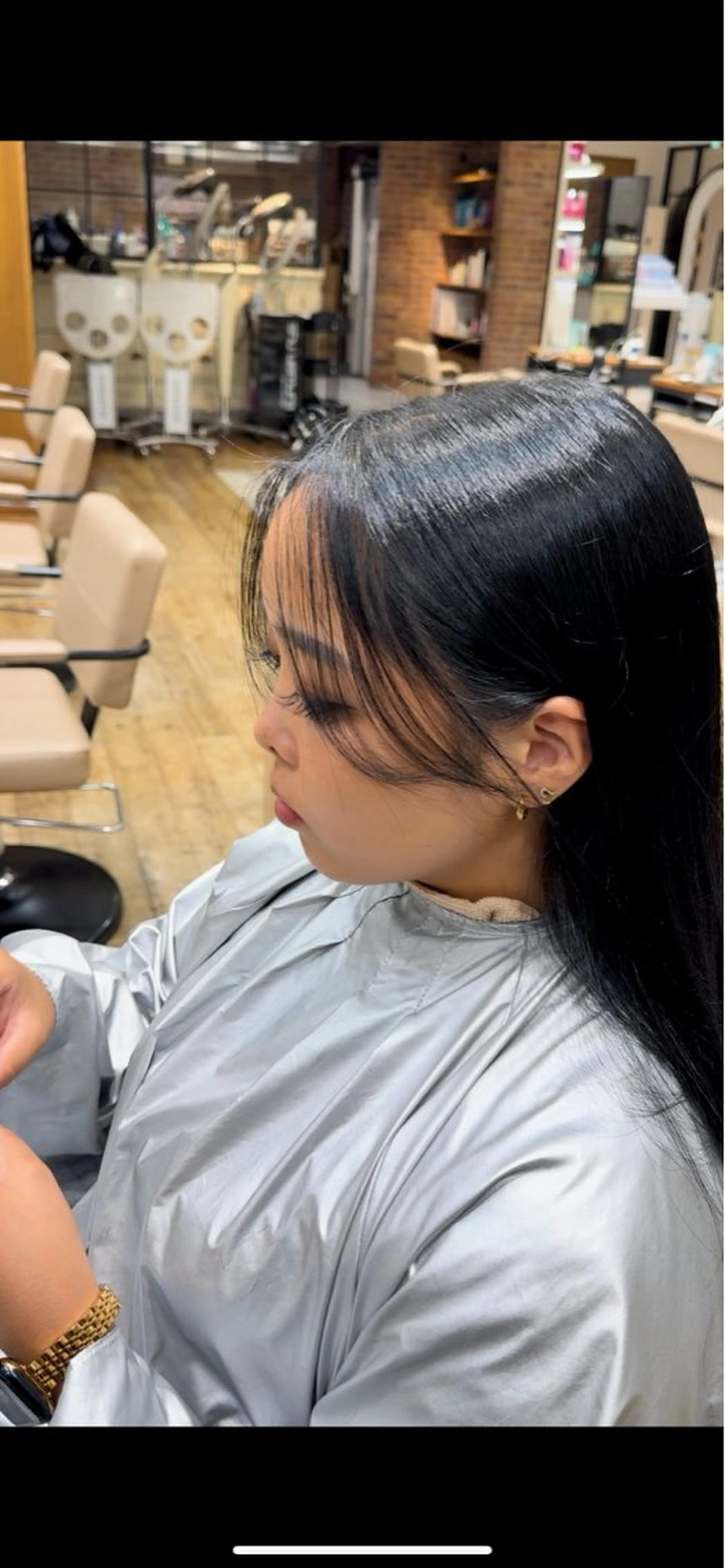 ロング カット ヘアカラー 新宿/レイヤー 顔周りカット溝手優太のヘアスタイル