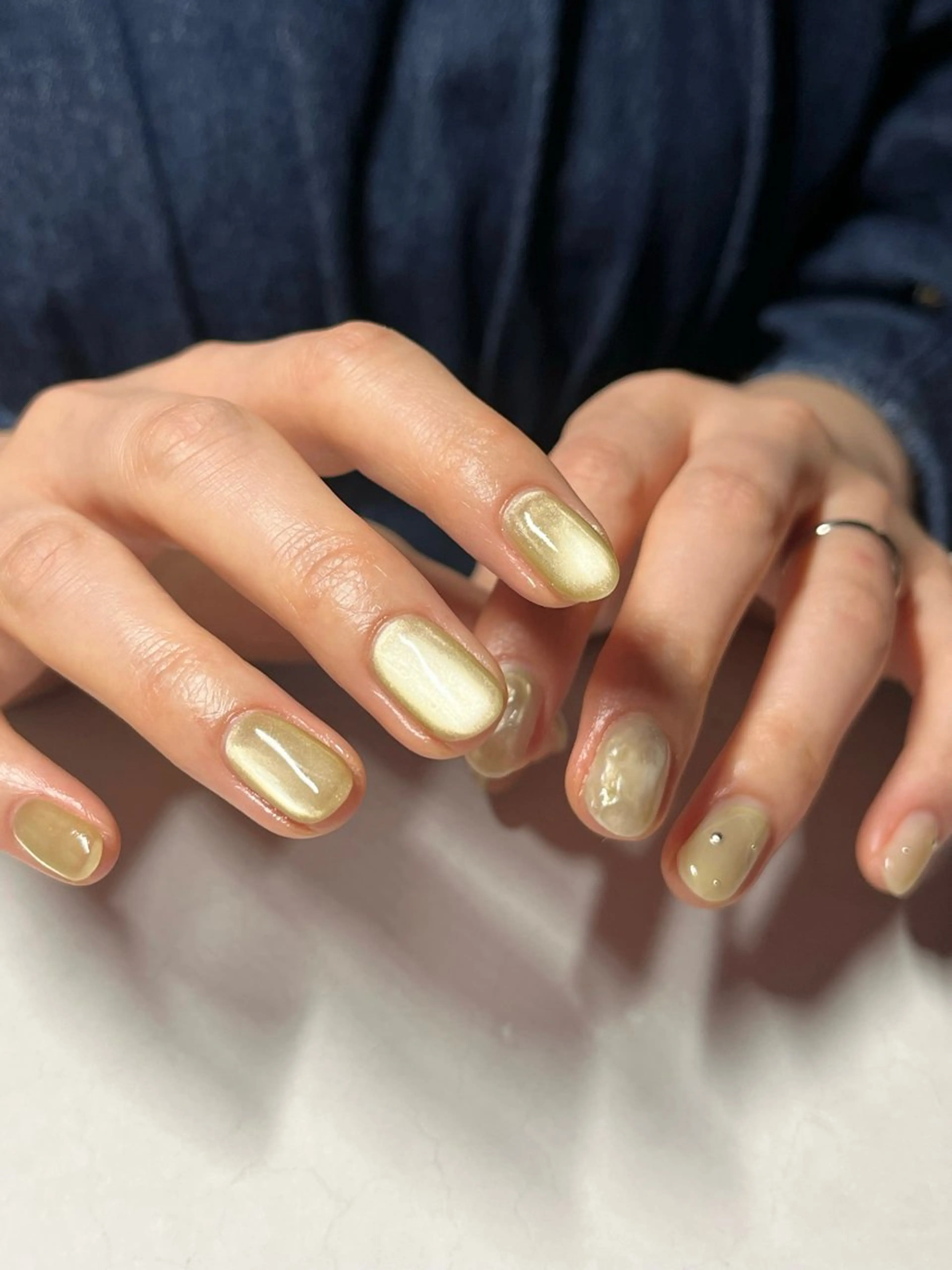 ネイル マグネットネイル ハンドネイル MUKUTOU nail 　YUKIのネイルデザイン