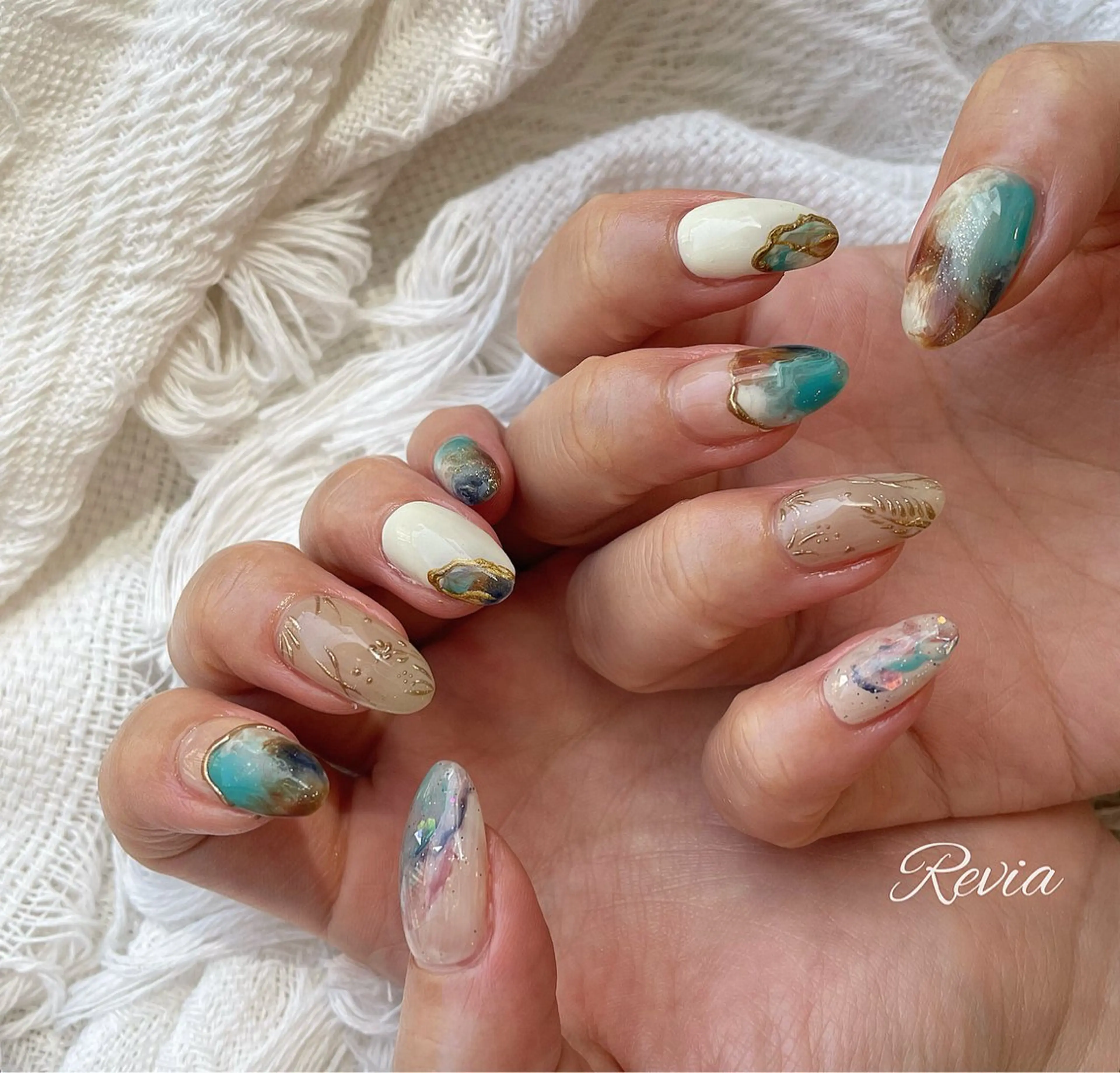 ネイル ハンドネイル revia所属・ERI Nailistのネイルデザイン