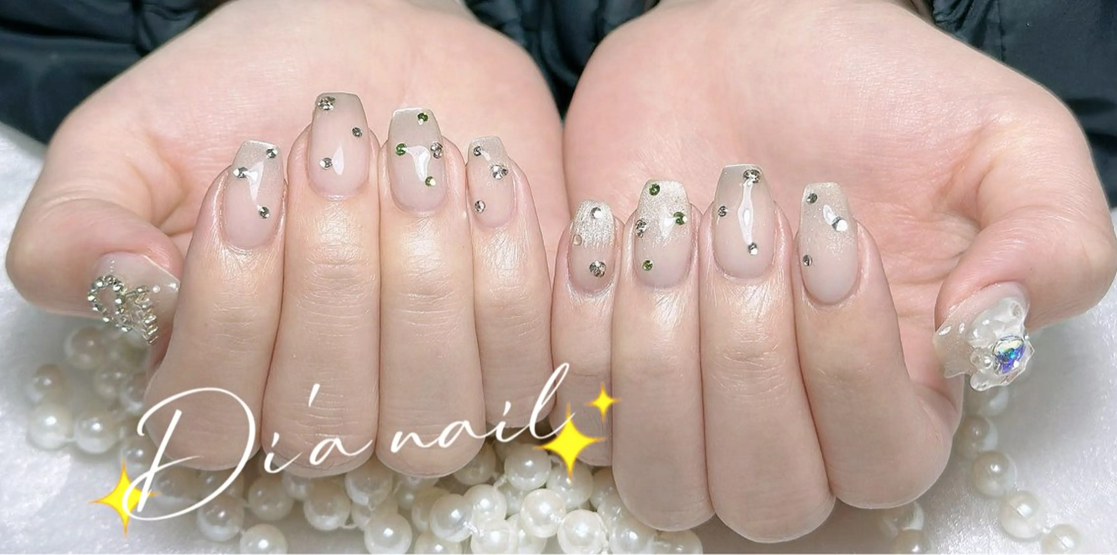 ネイル チークネイル ジェルネイル グラデーション マグネットネイル ニュアンスネイル Di'a nail ネイルサロンのネイルデザイン