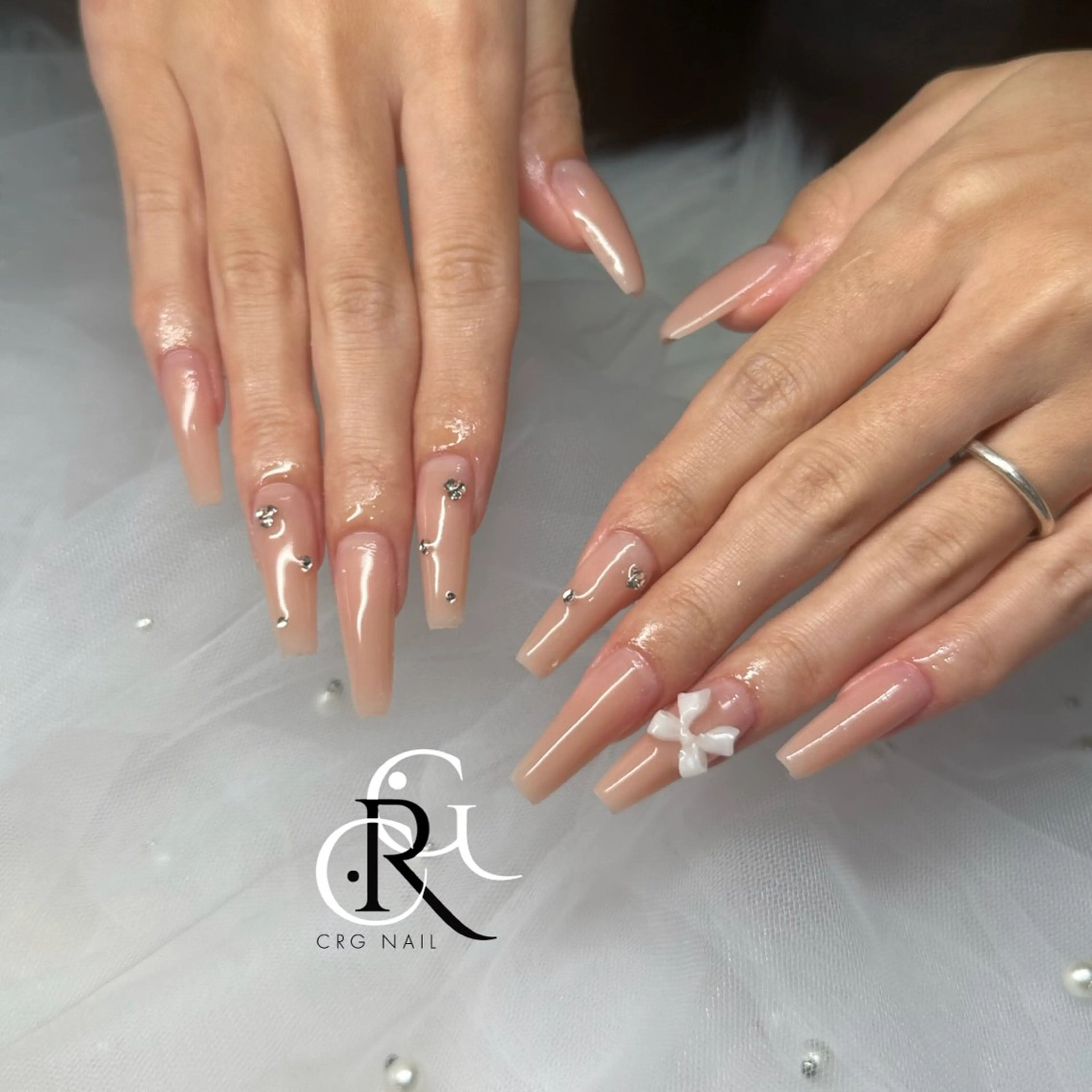 ネイル リボン 美フォルム✨ CRG RURIのネイルデザイン