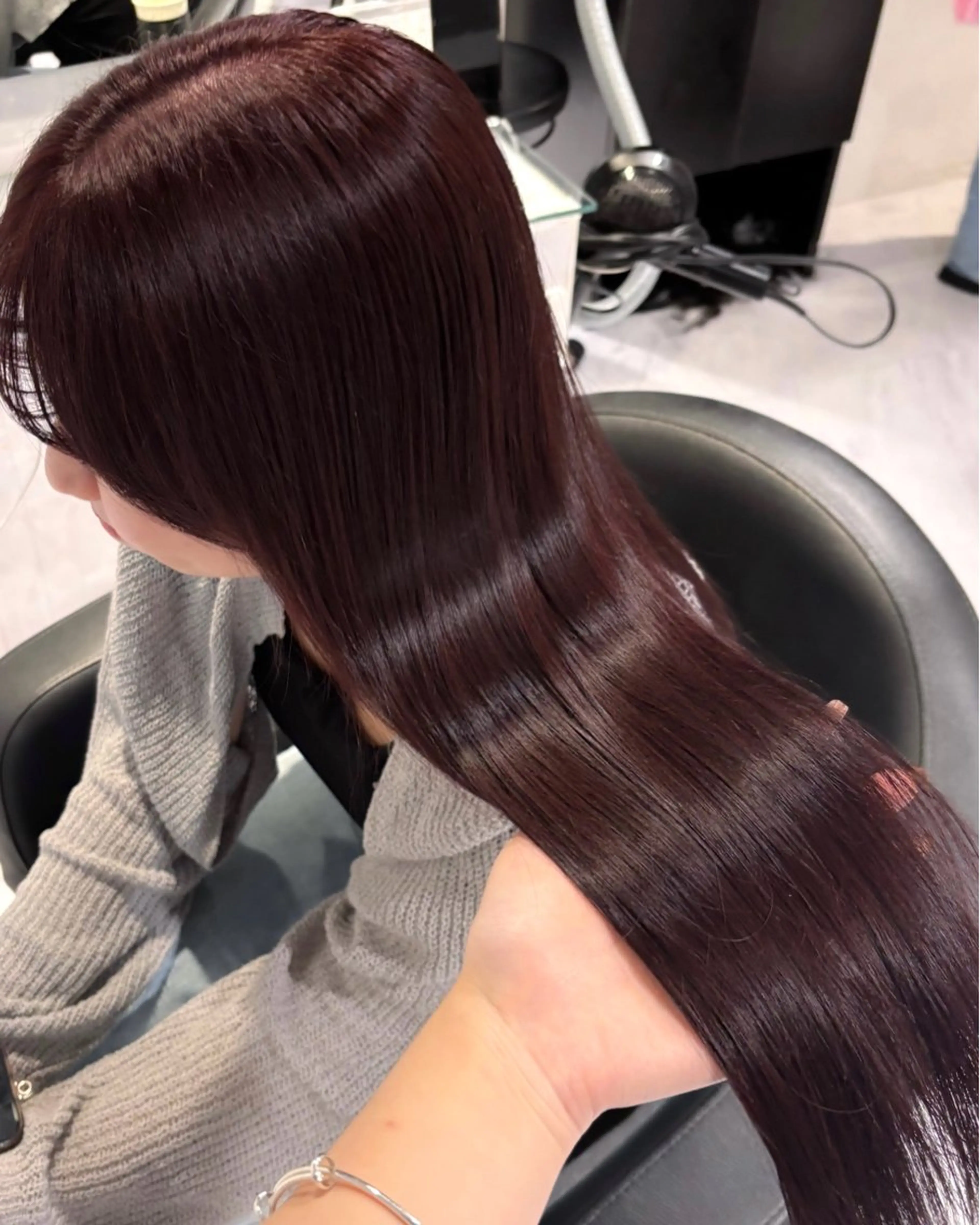 ロング カラー ヘアカラー トリートメント ヘッドスパ ヘアセット 表参道♡暗髪^ྀི 艶カラー♡アユミのヘアスタイル