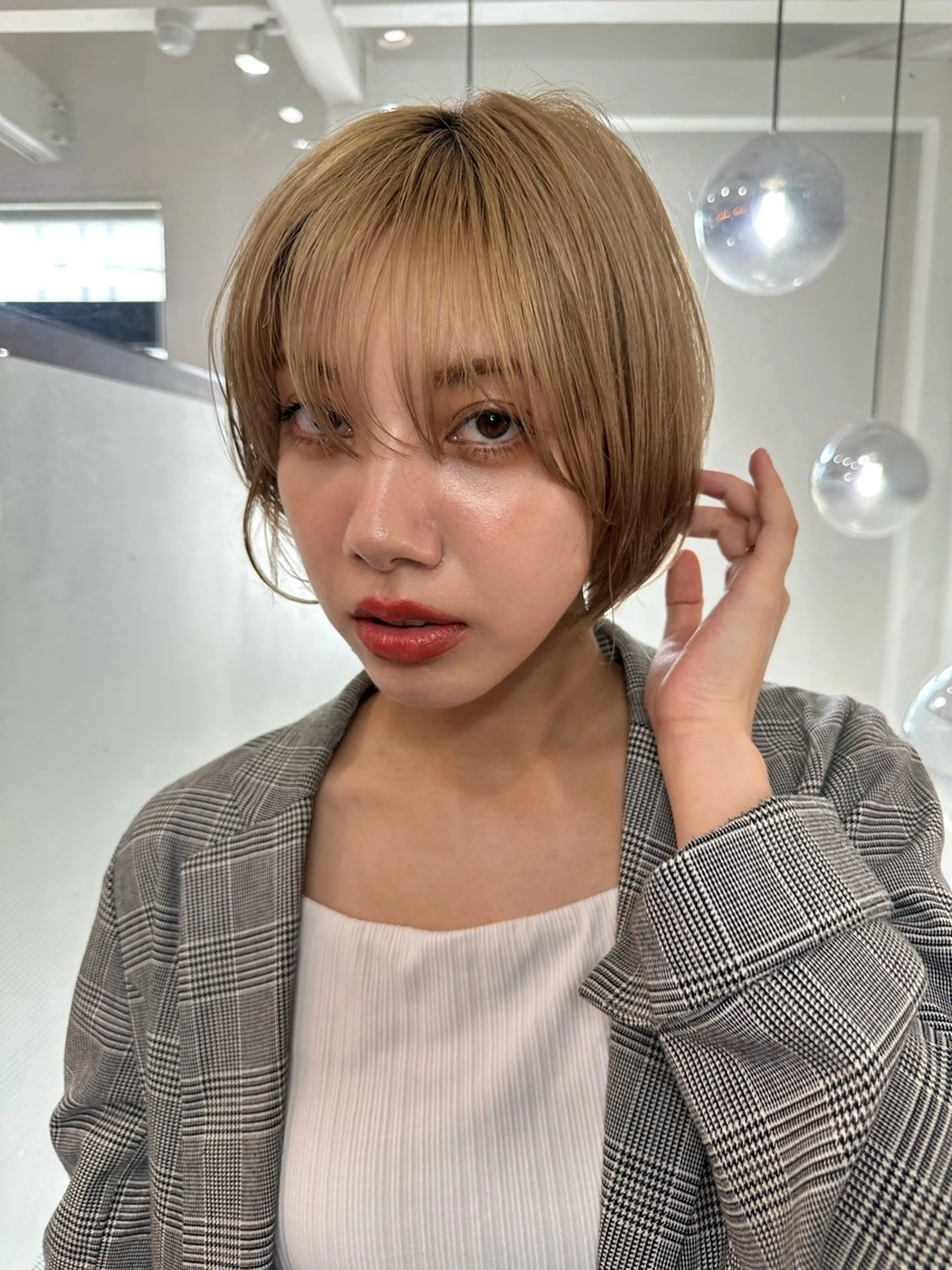 ショート ショートヘア 小顔カット カット ヘアカラー トリートメント ヘッドスパ 遠藤大雅 ショート /韓国ボブ🌈のヘアスタイル