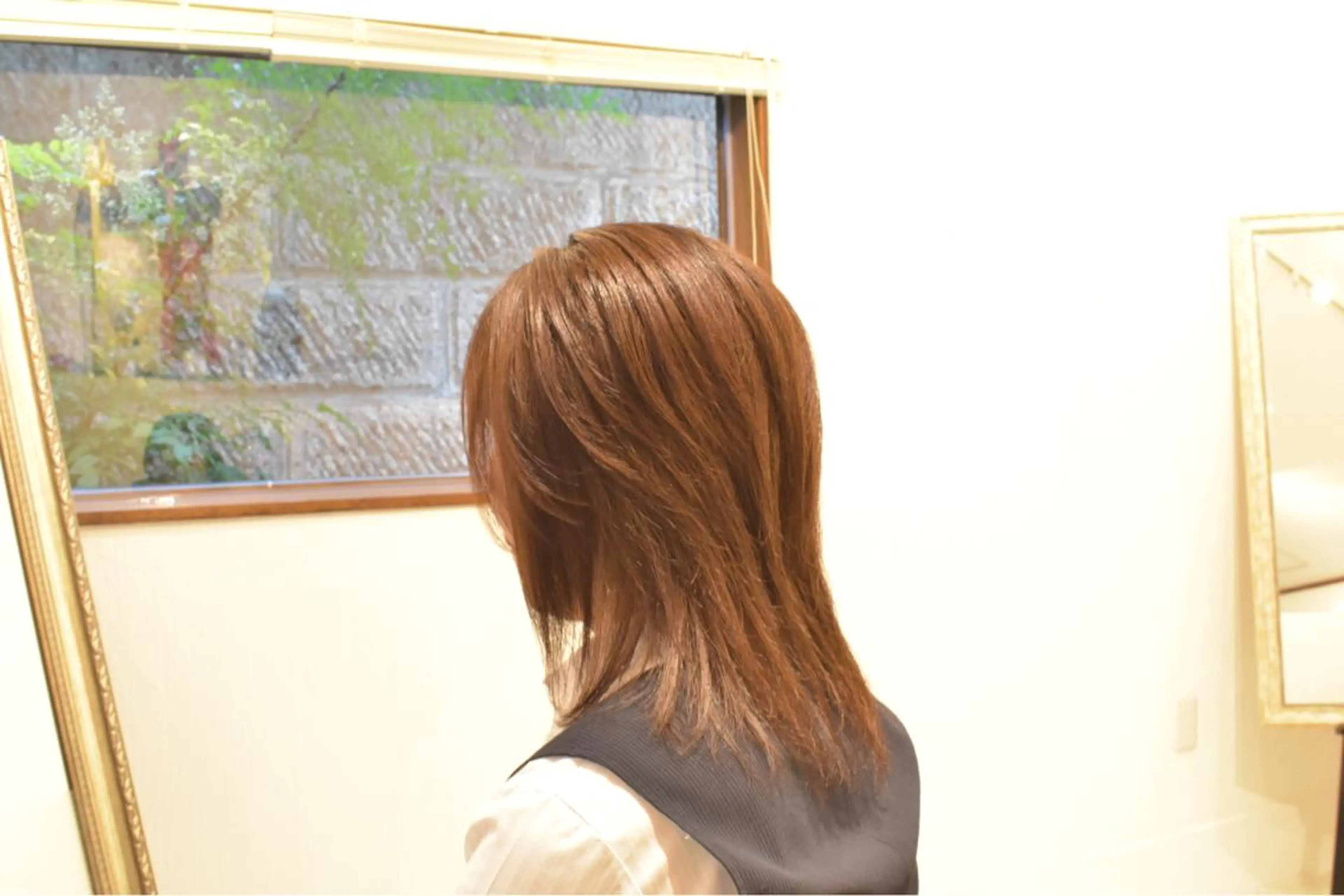 ロング カラー ハイレイヤー レイヤーカット ウルフカット ウルフレイヤー KAMIYA所属・大島 惇のヘアスタイル