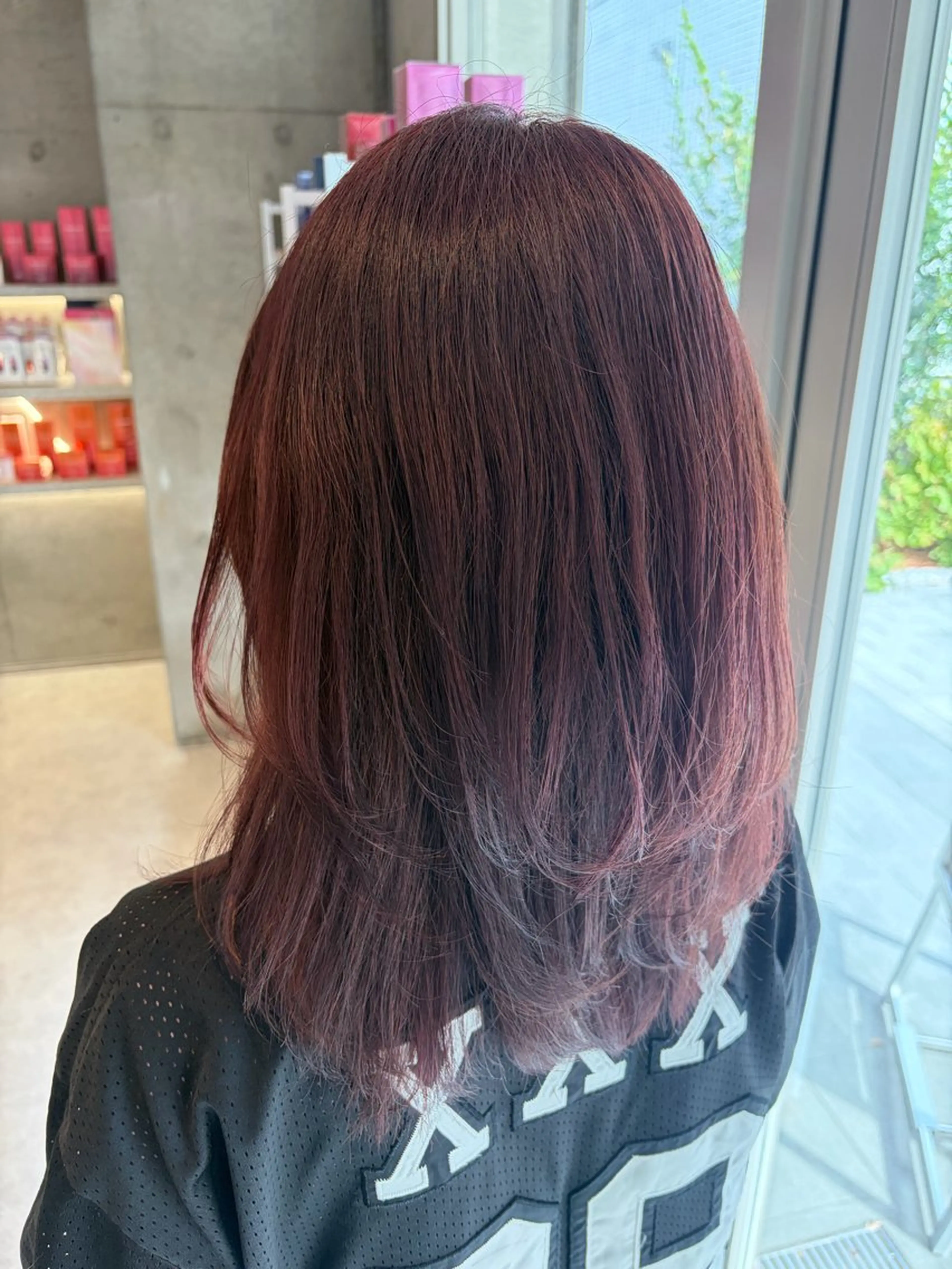 ミディアム くせ毛 髪質改善 カット ヘアカラー おおたかの森/透 明感/小林のヘアスタイル