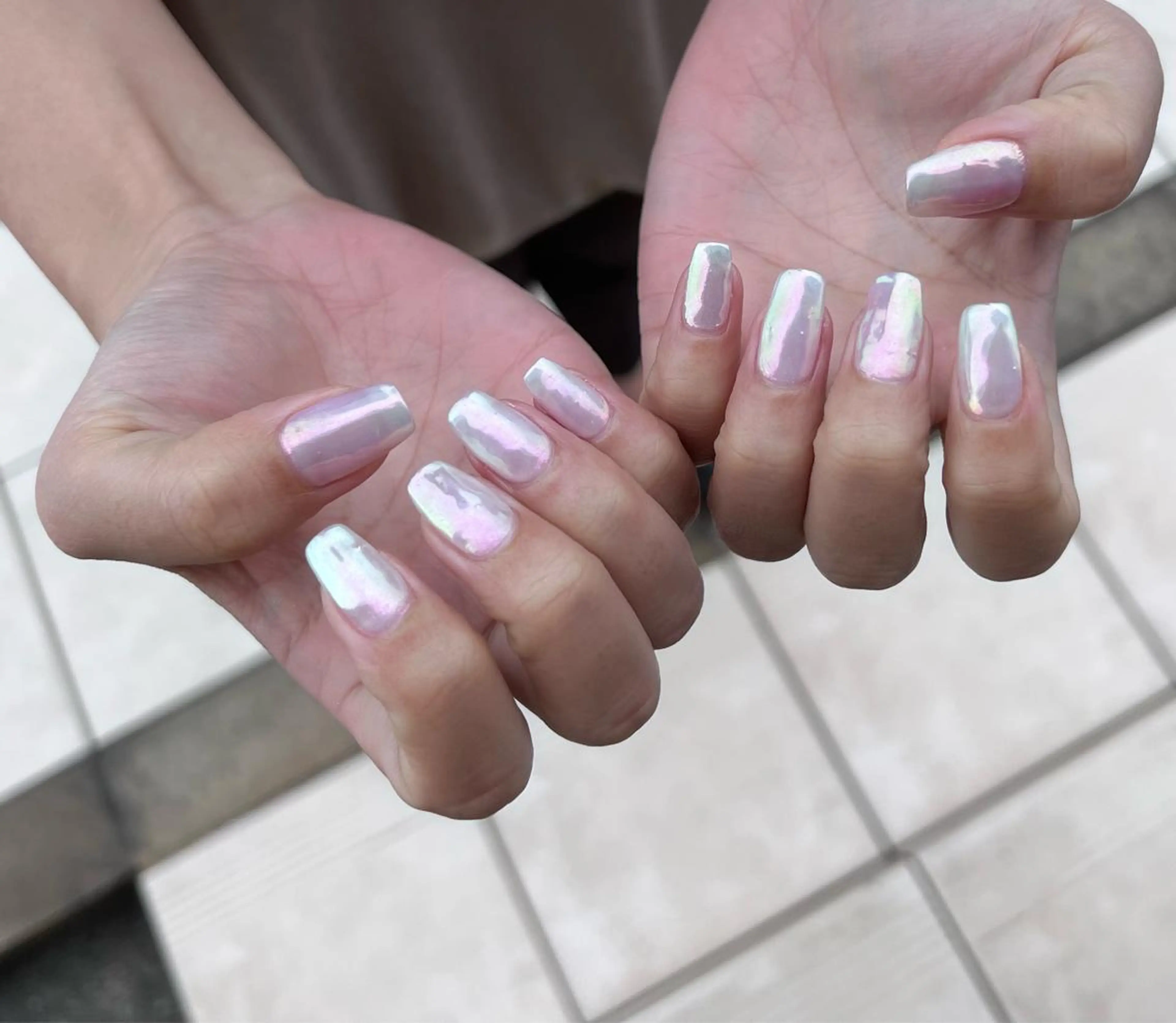 ネイル オーロラネイル ワンカラーネイル charmant nailのネイルデザイン