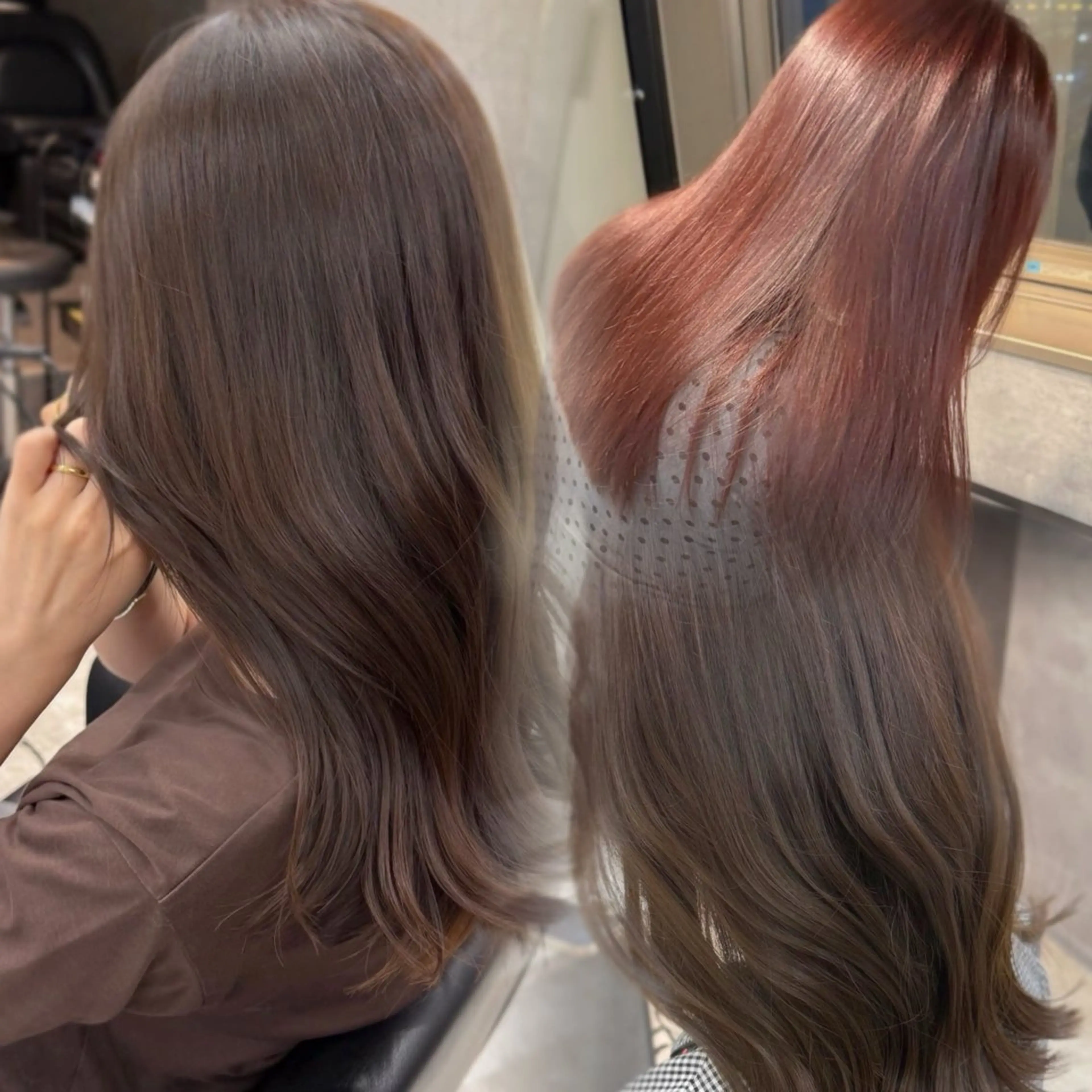 ロング くびれヘア 顔周りカット 髪質改善 韓国風ヘア レイヤーカット カット ヘアカラー トリートメント 韓国風/透明感カラー 髪質改善/ayacaのヘアスタイル