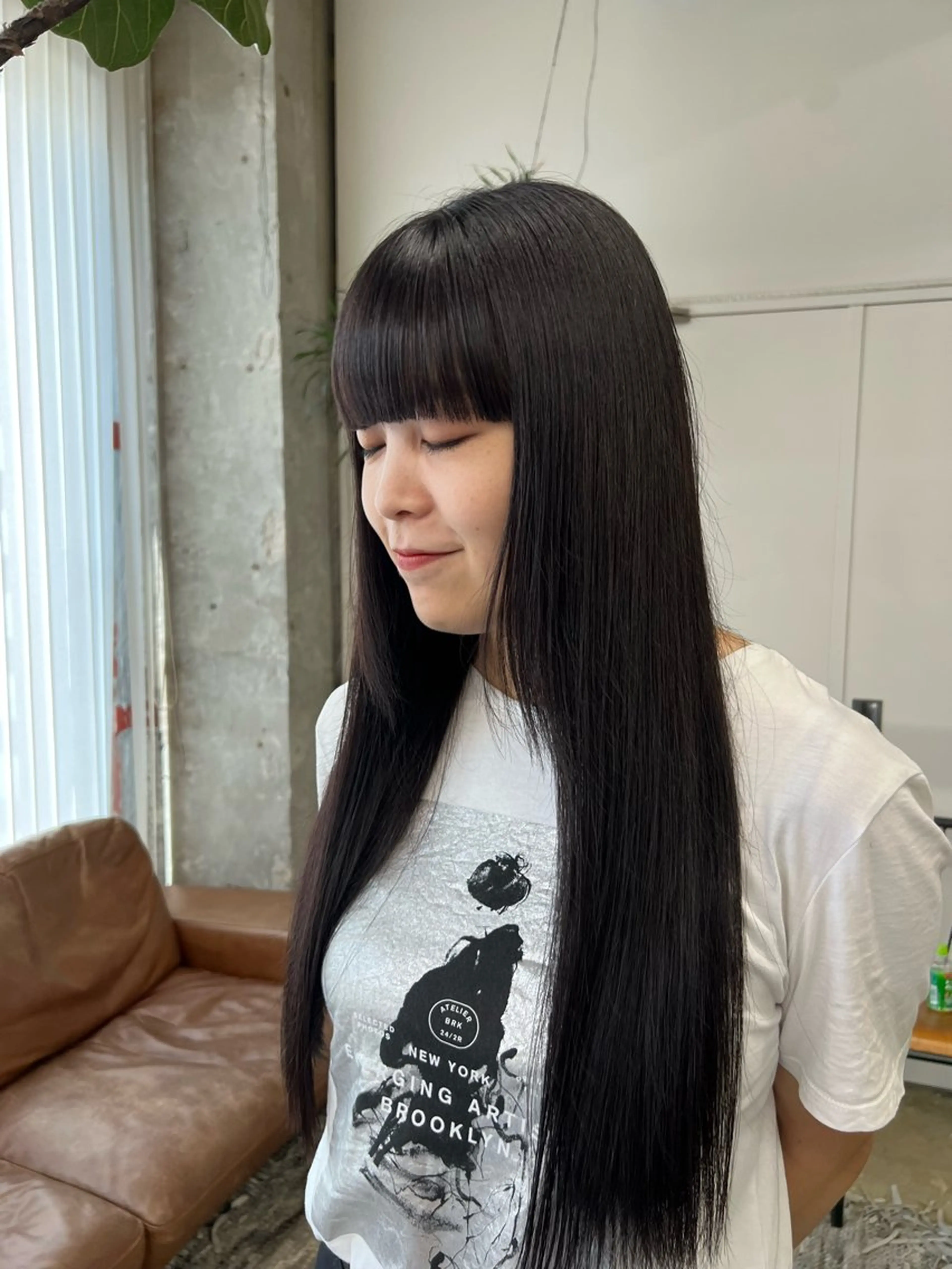 ロング カラー era所属・azumi/ボブ/暖 色/オリーブ/縮毛のヘアスタイル