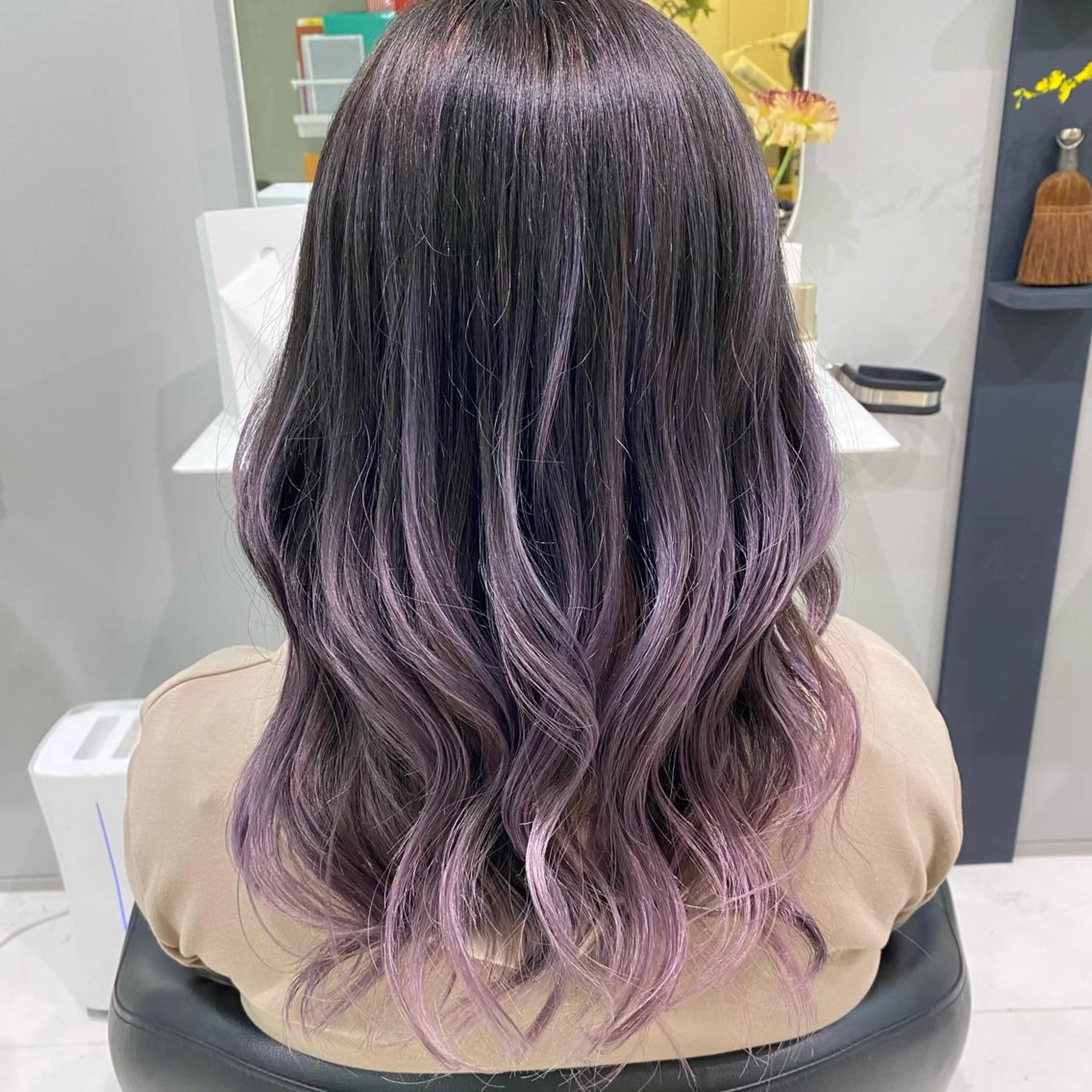 ロング カラー バレイヤージュ レイヤーカット ヘアカラー 【GUK】 🌻RINA🌻のヘアスタイル