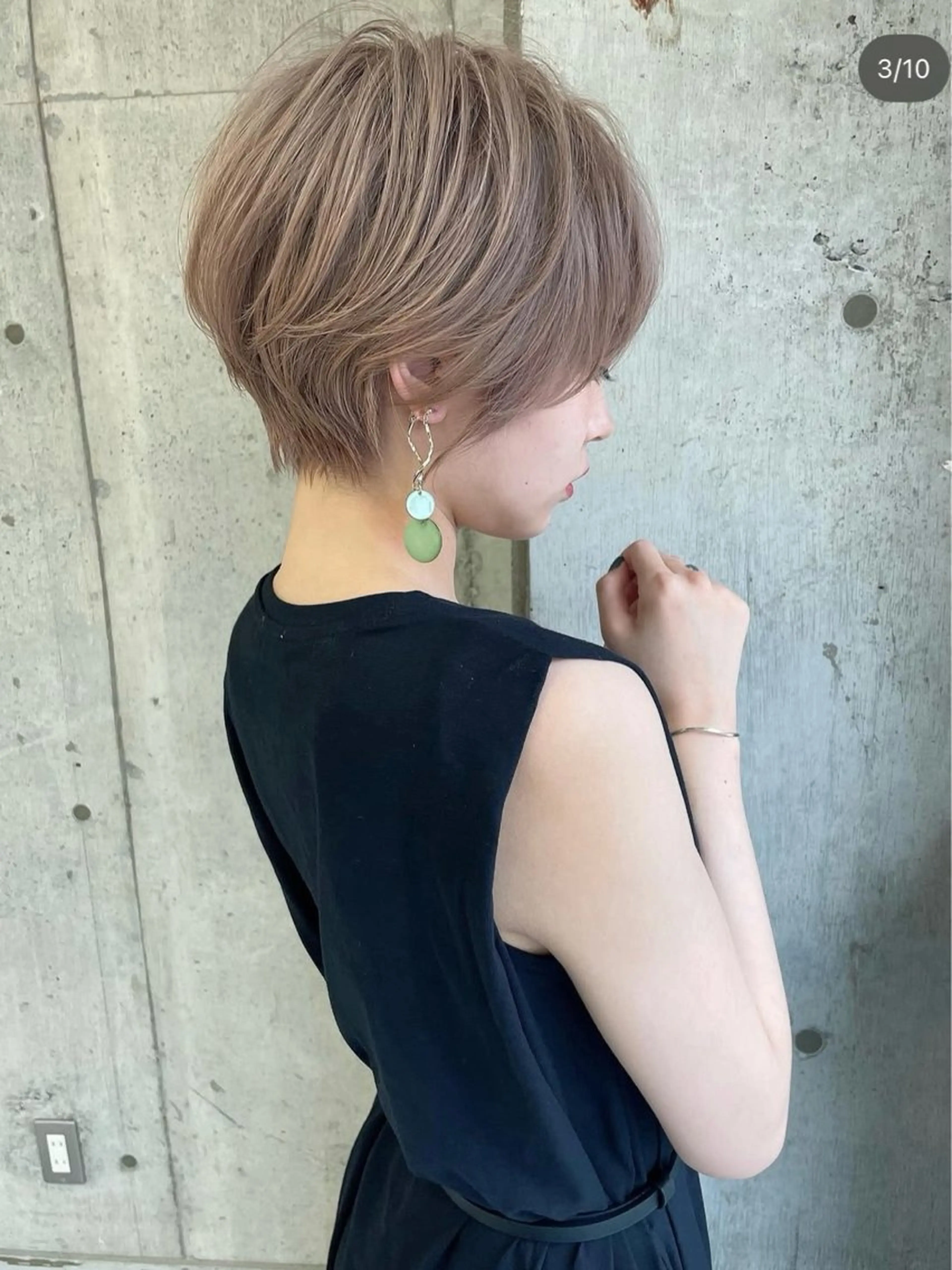 ショート ヘアカラー トリートメント レイヤー/韓国 ハイトーン興津史弥のヘアスタイル