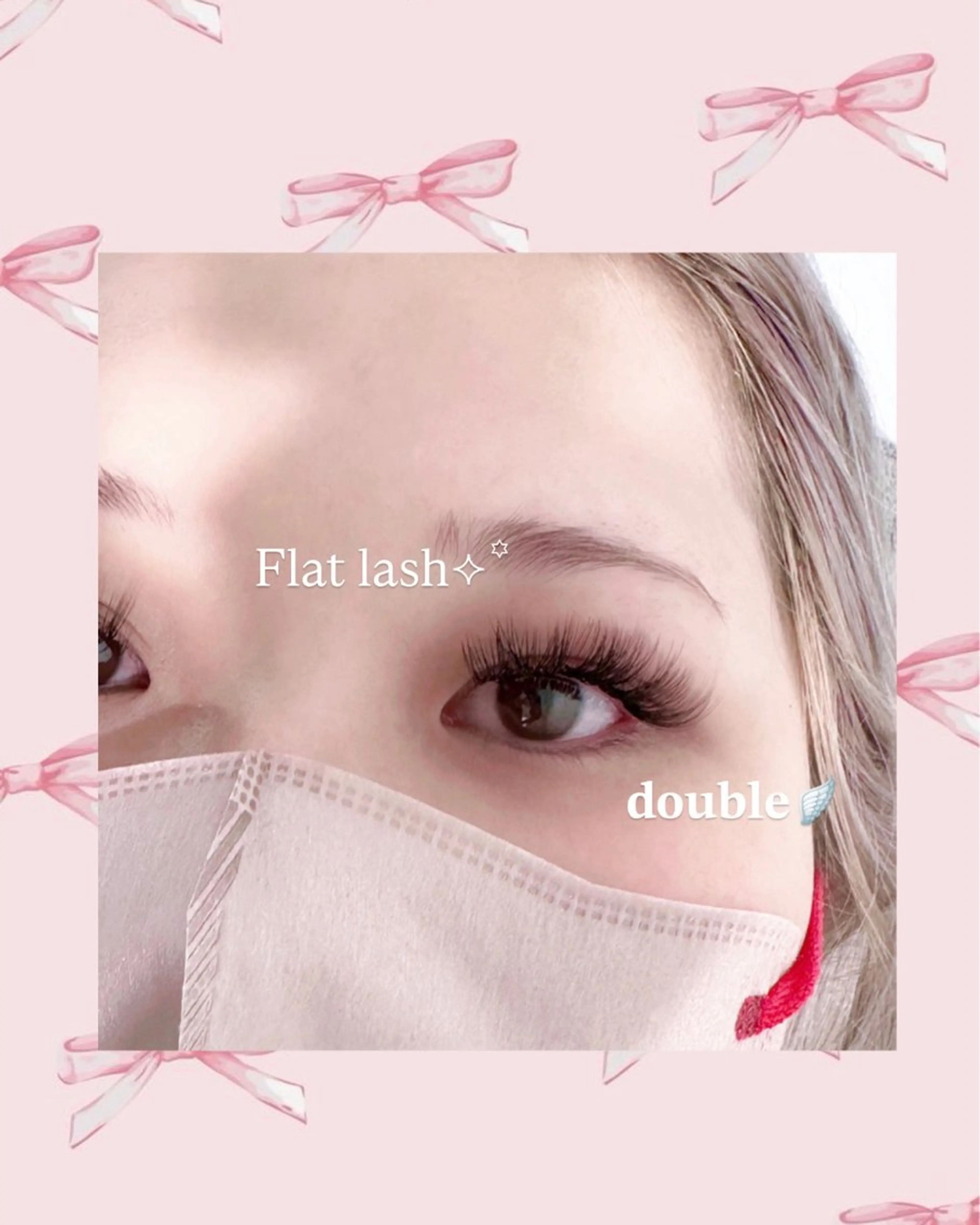 🎀ジュニアアイリストモデル🎀LEDで付け放題‼︎ダブルフラットラッシュ『オフなし』の写真