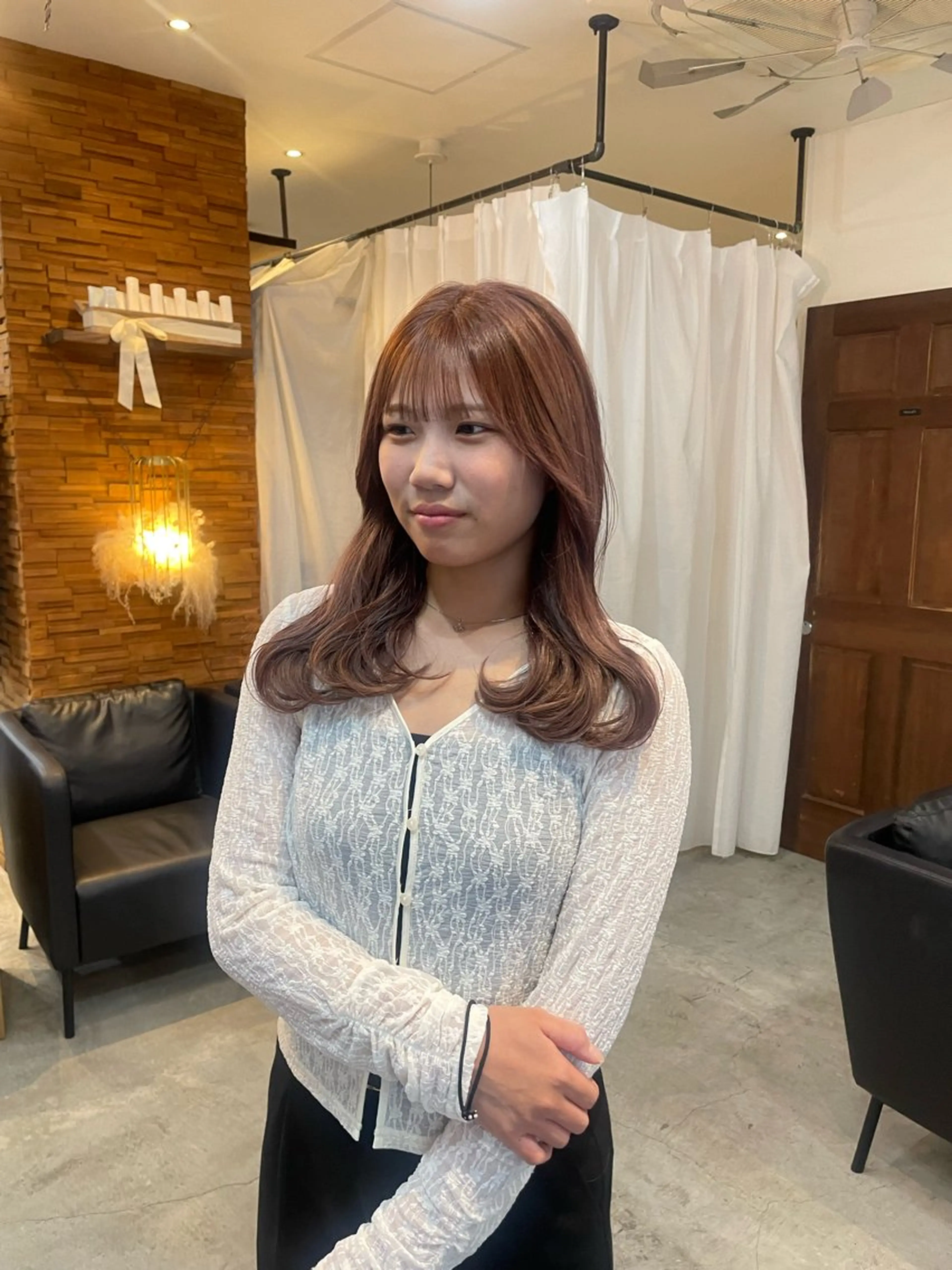 セミロング 顔周りカット 🎀サヤカ🎀のヘアスタイル