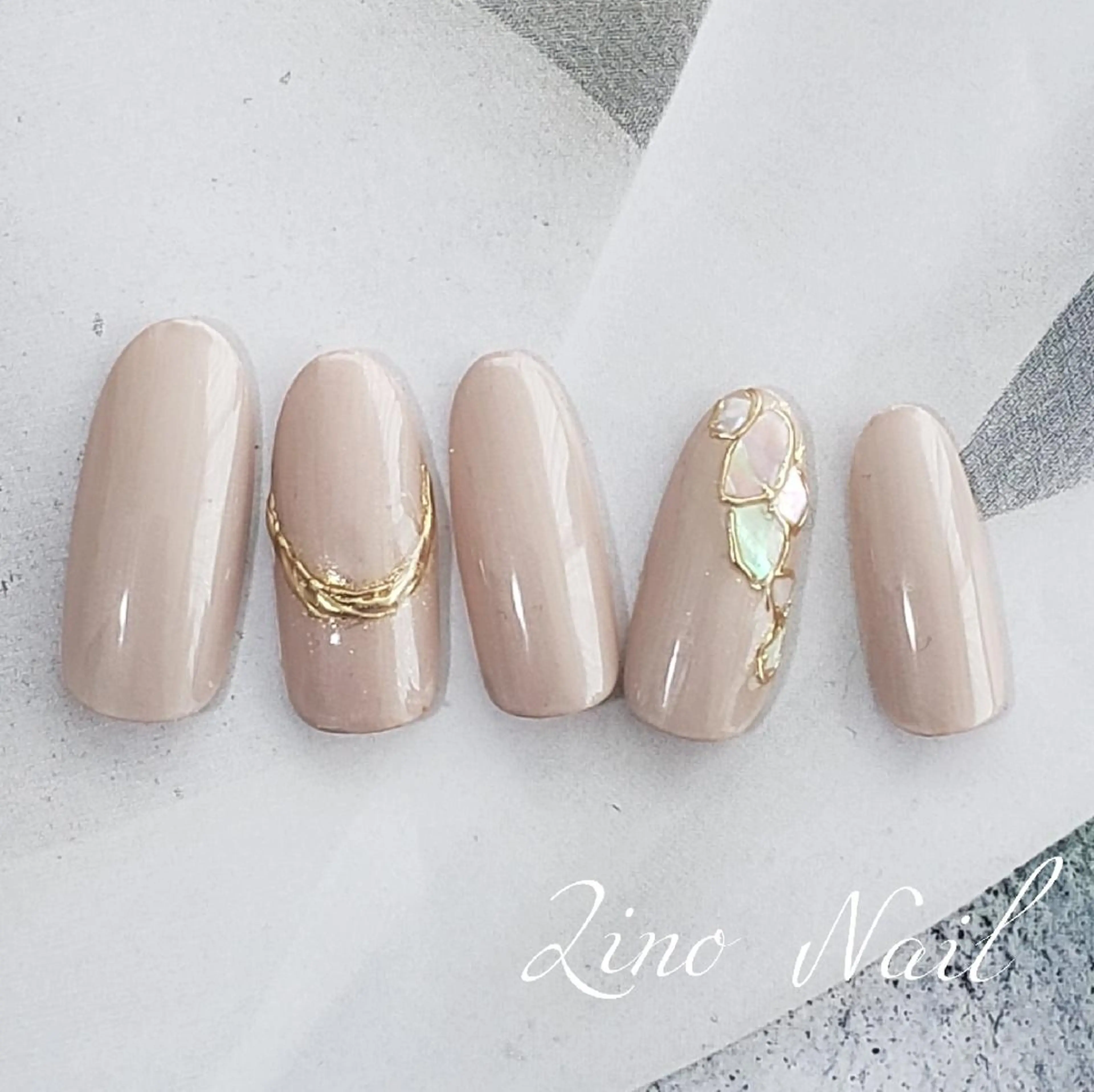 ネイル カジュアル ジェルネイル ミラーネイル ニュアンスネイル オフィスネイル ハンドネイル Lino Nailのネイルデザイン