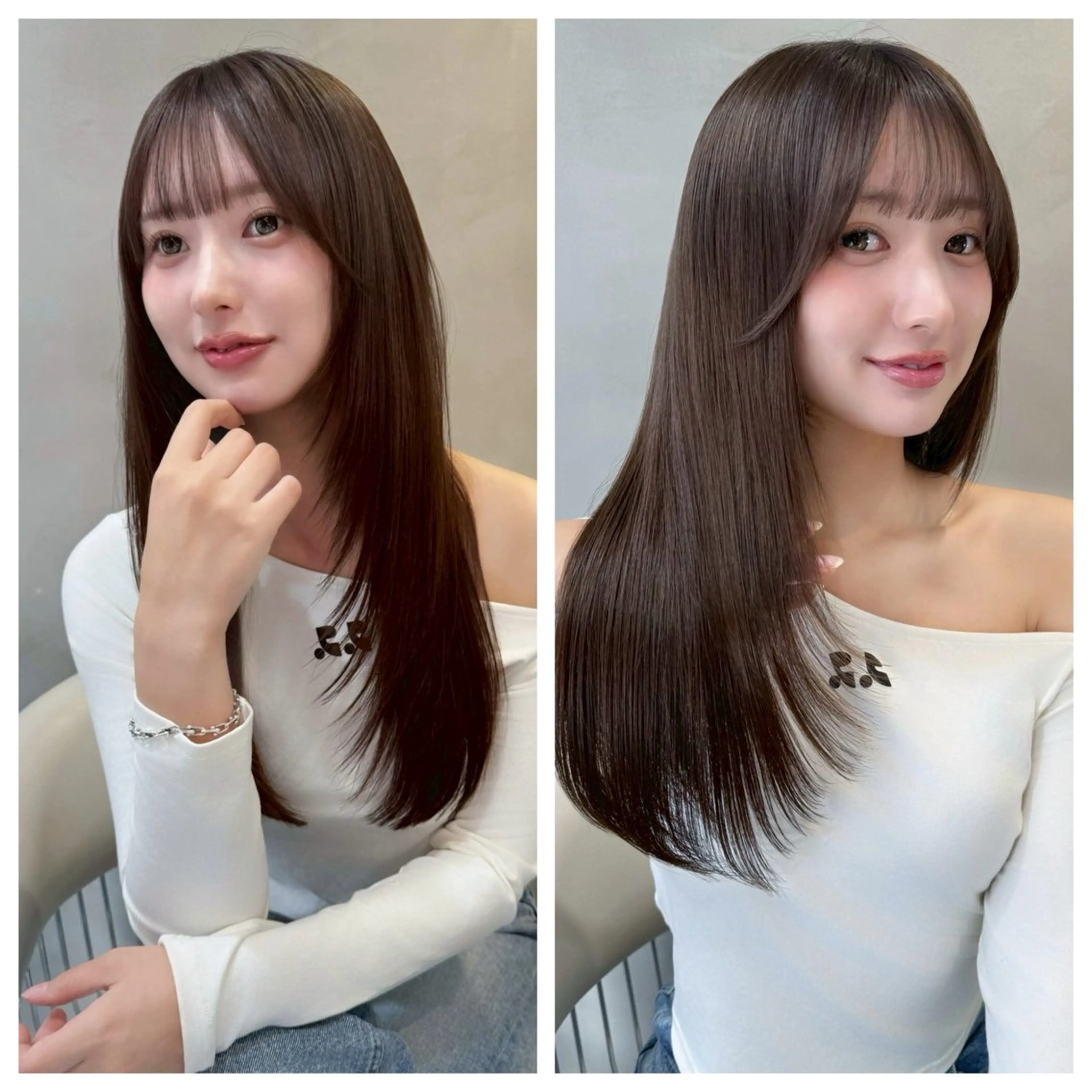 ロング 縮毛矯正 藤村 将士のヘアスタイル