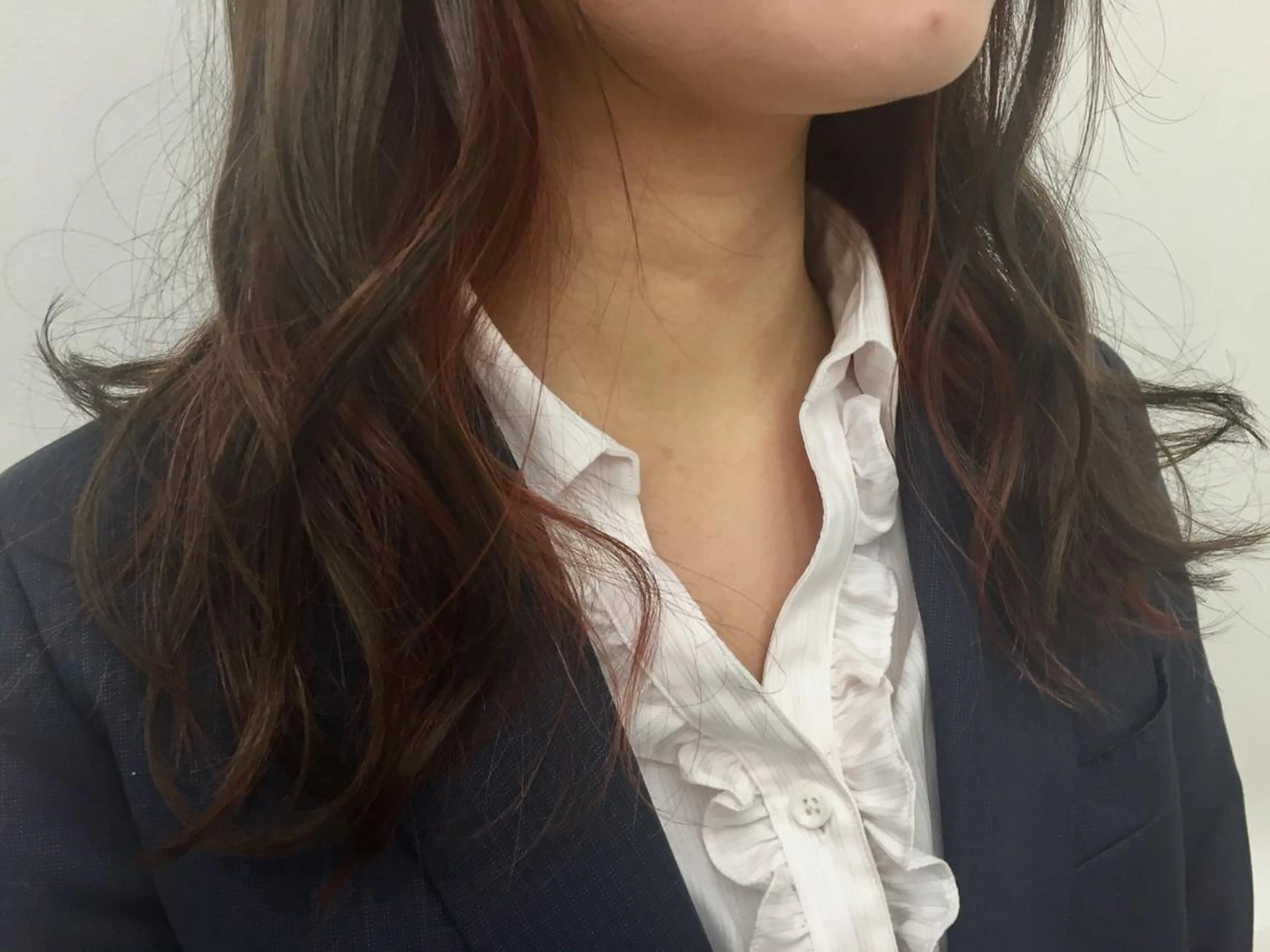 セミロング カラー インナーカラー ヘアカラー 岩崎 裕司のヘアスタイル