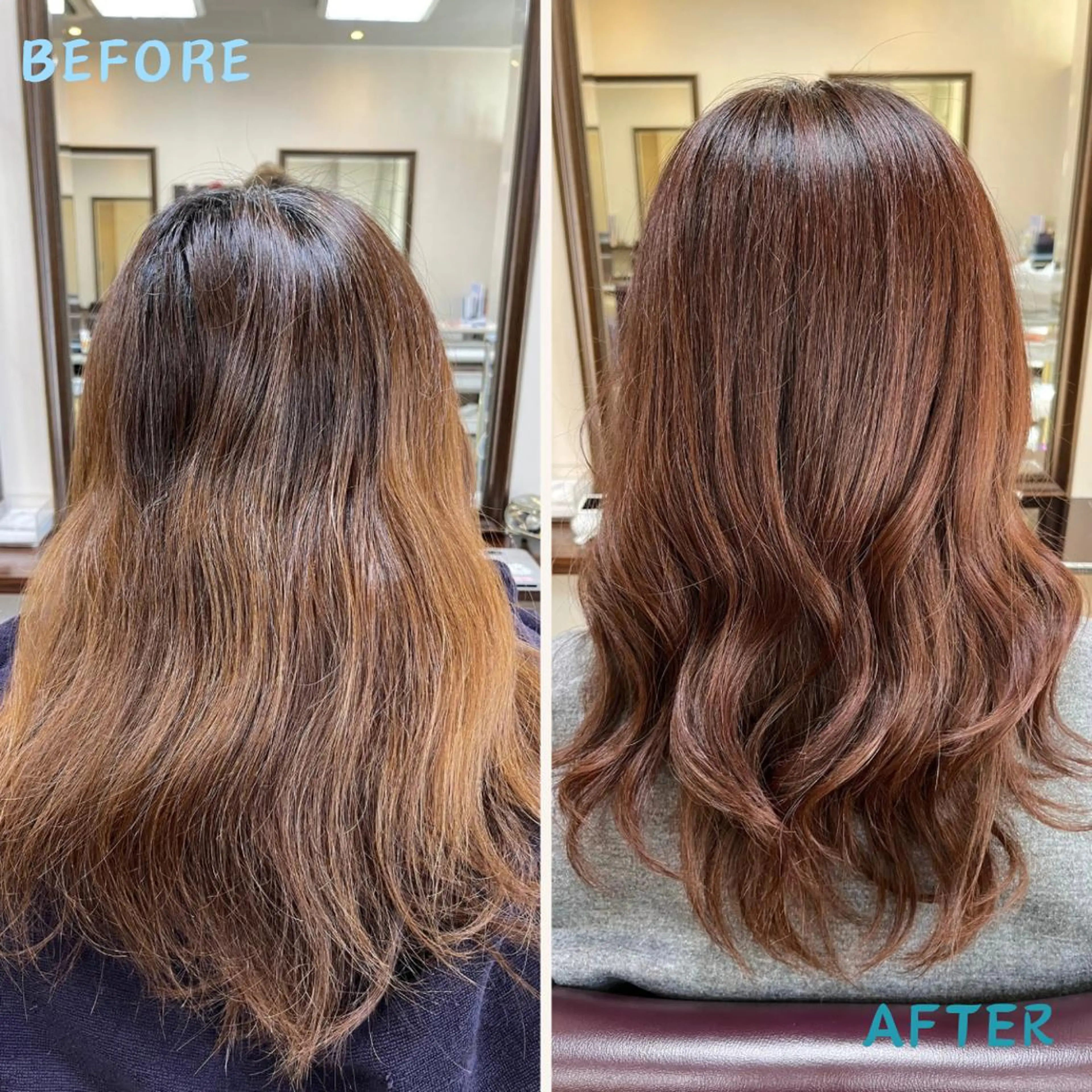 セミロング アッシュ カット ヘアカラー トリートメント 澤崎 希望のヘアスタイル