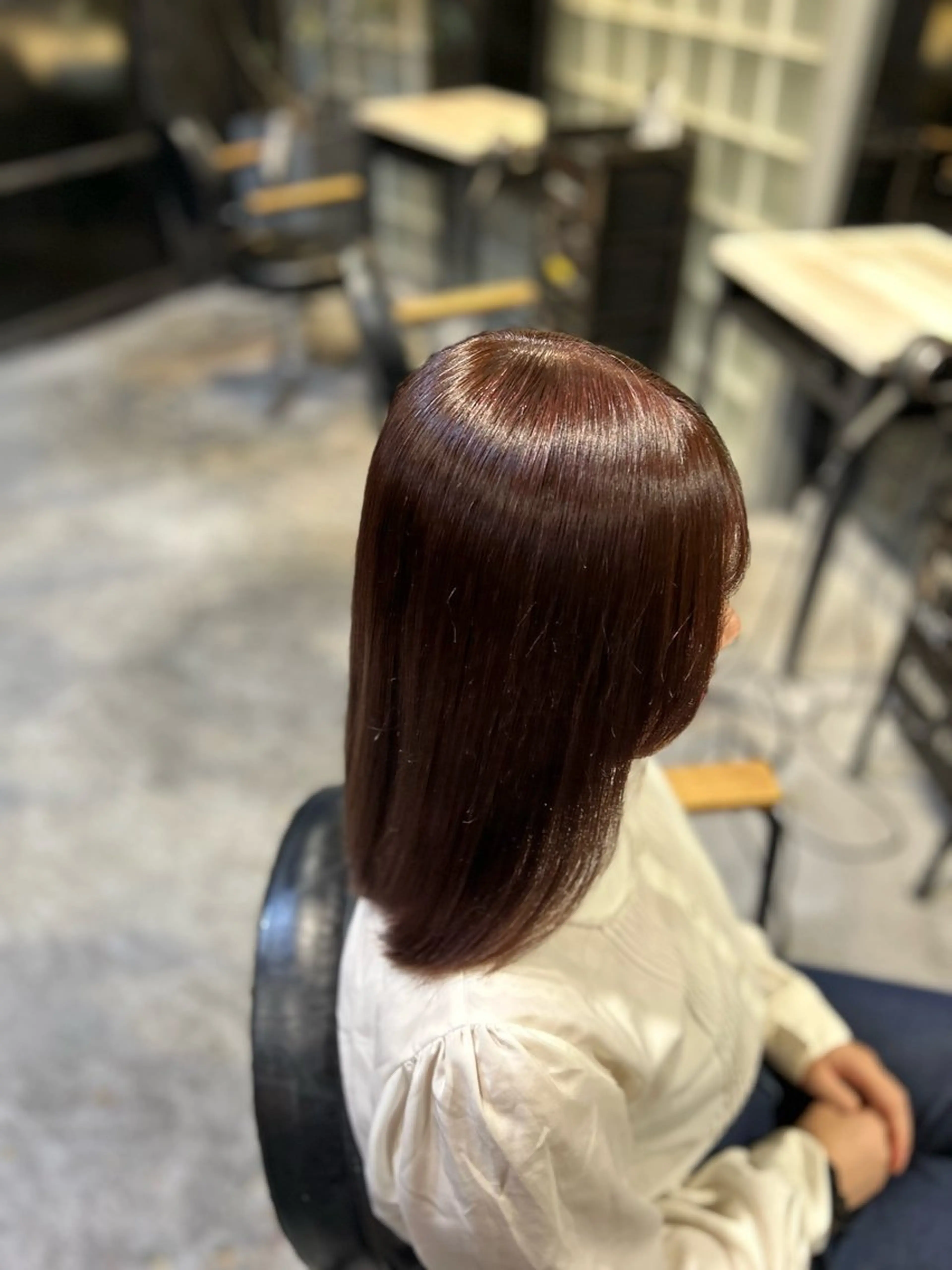ミディアム 縮毛矯正 カット ヘアカラー 縮毛矯正 🌷ブリーチ縮毛矯正 /mina🌷のヘアスタイル