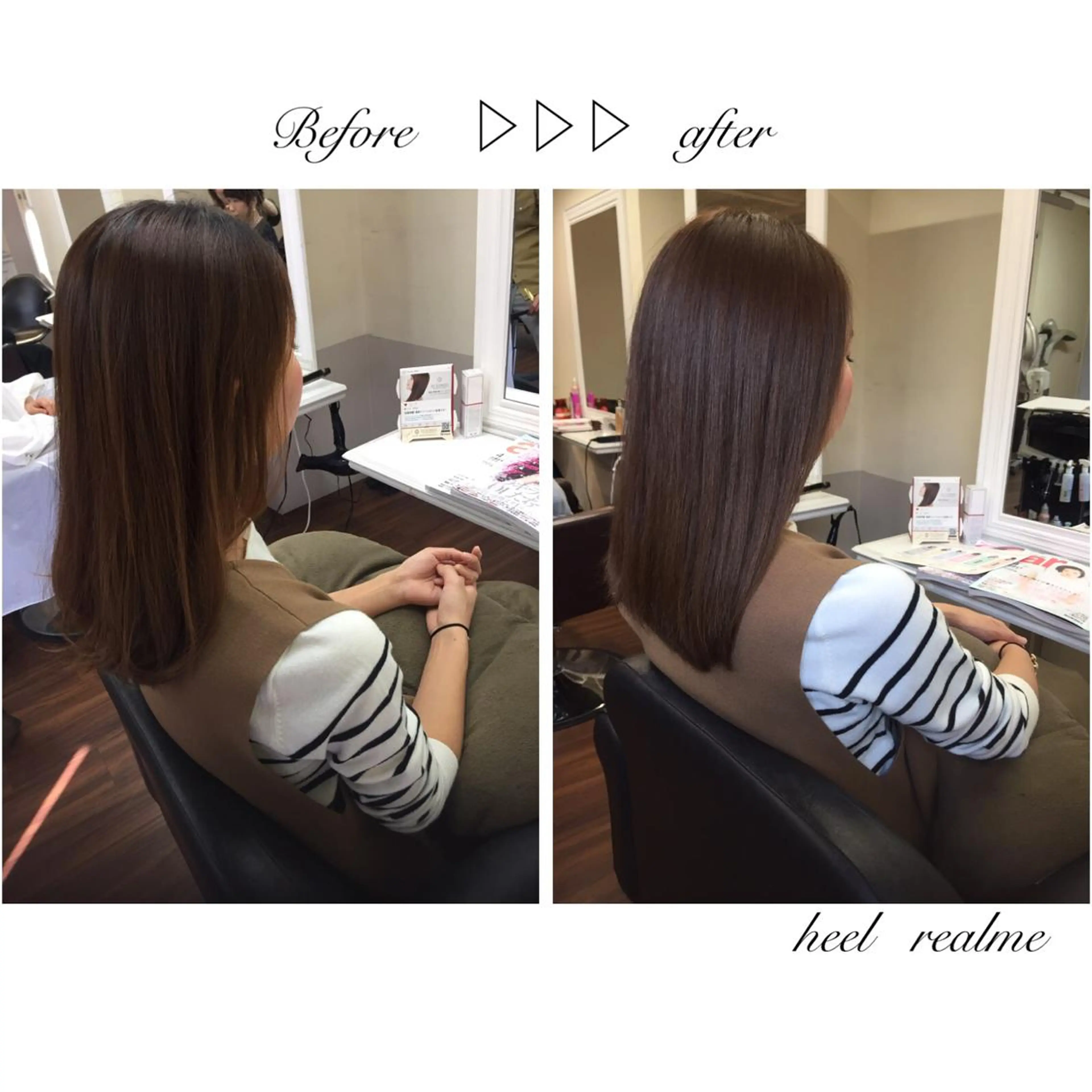 セミロング カラー パーマ 髪質改善 トリートメント 成松 勇治のヘアスタイル