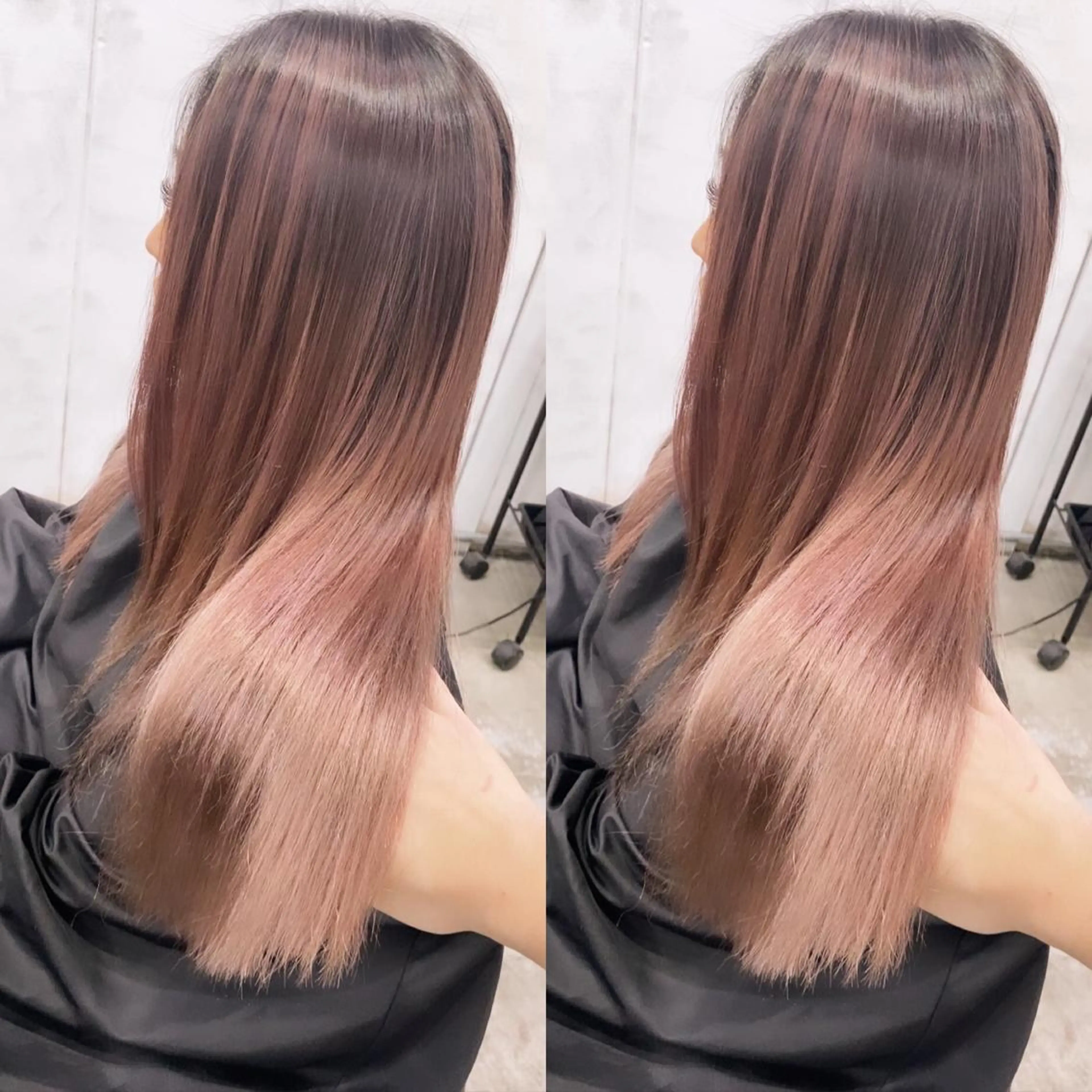 ロング カラー ヘアアレンジ ピンクカラー ヘアカラー トリートメント BANK'S hair所属・📌 トレンド×韓国 髪質改善寺坂雄飛📌のヘアスタイル