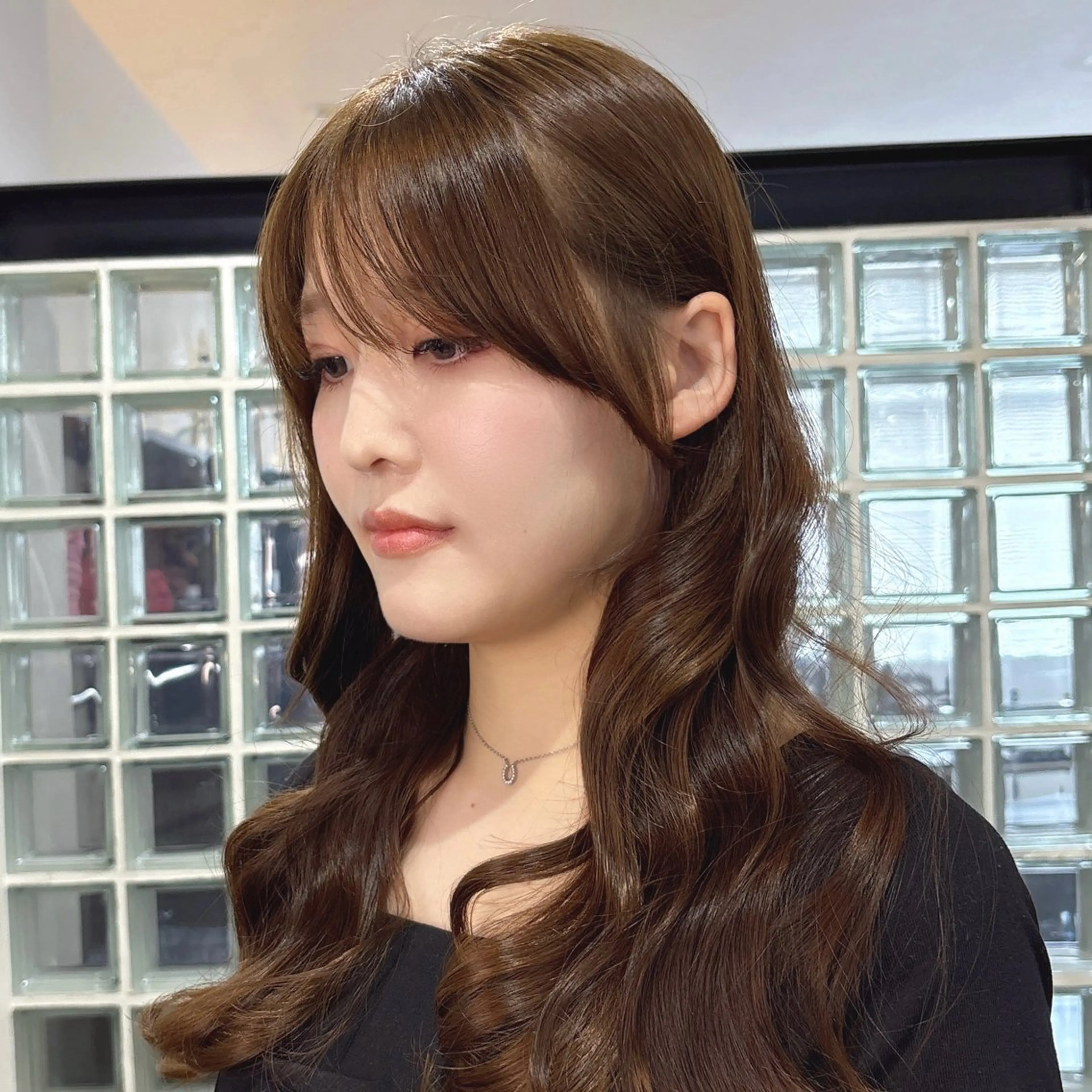 ロング カット ヘアカラー トリートメント タナカ レイヤのヘアスタイル