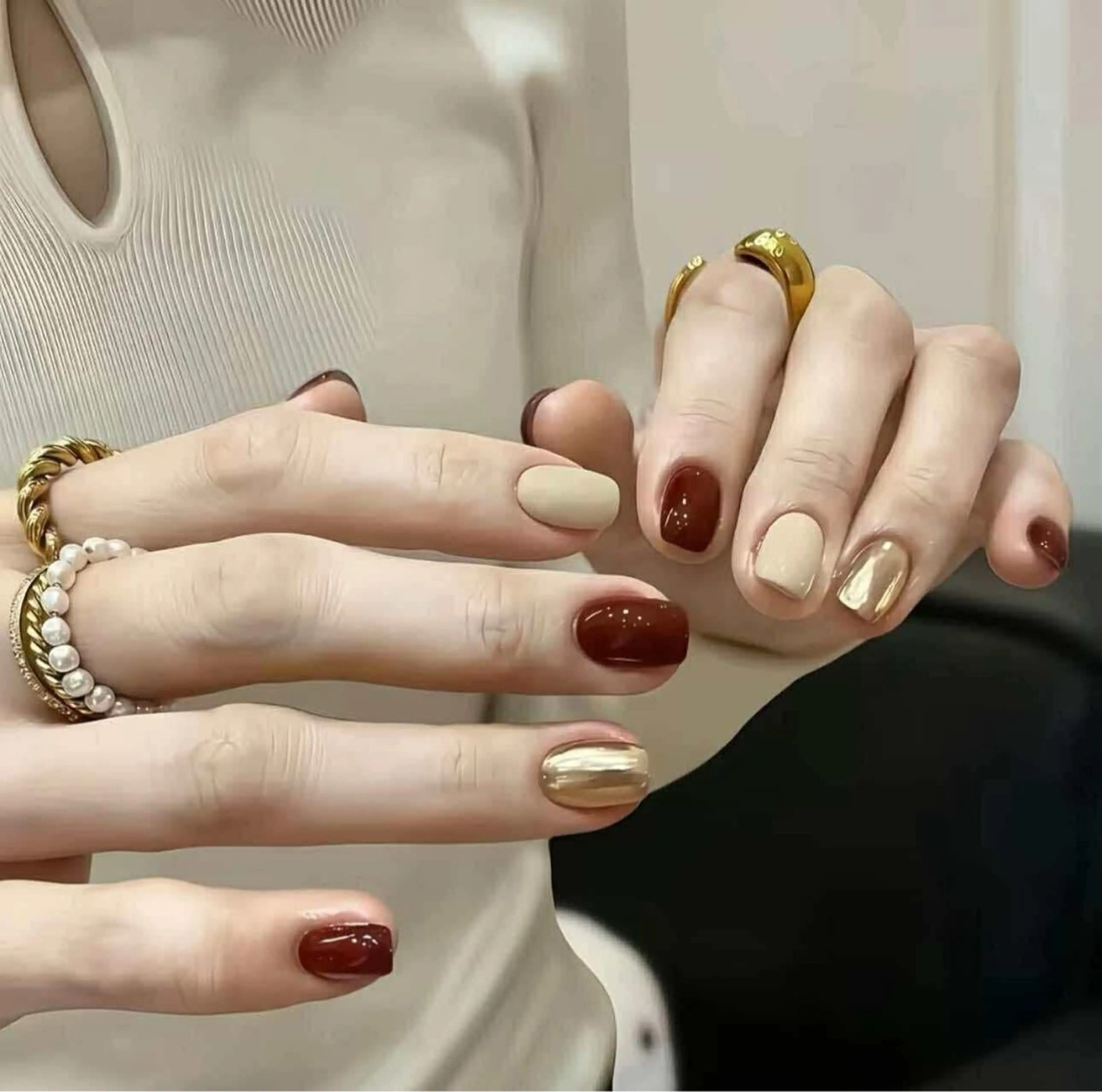 ワンカラーハンドネイル💅🙈💃🏻の写真