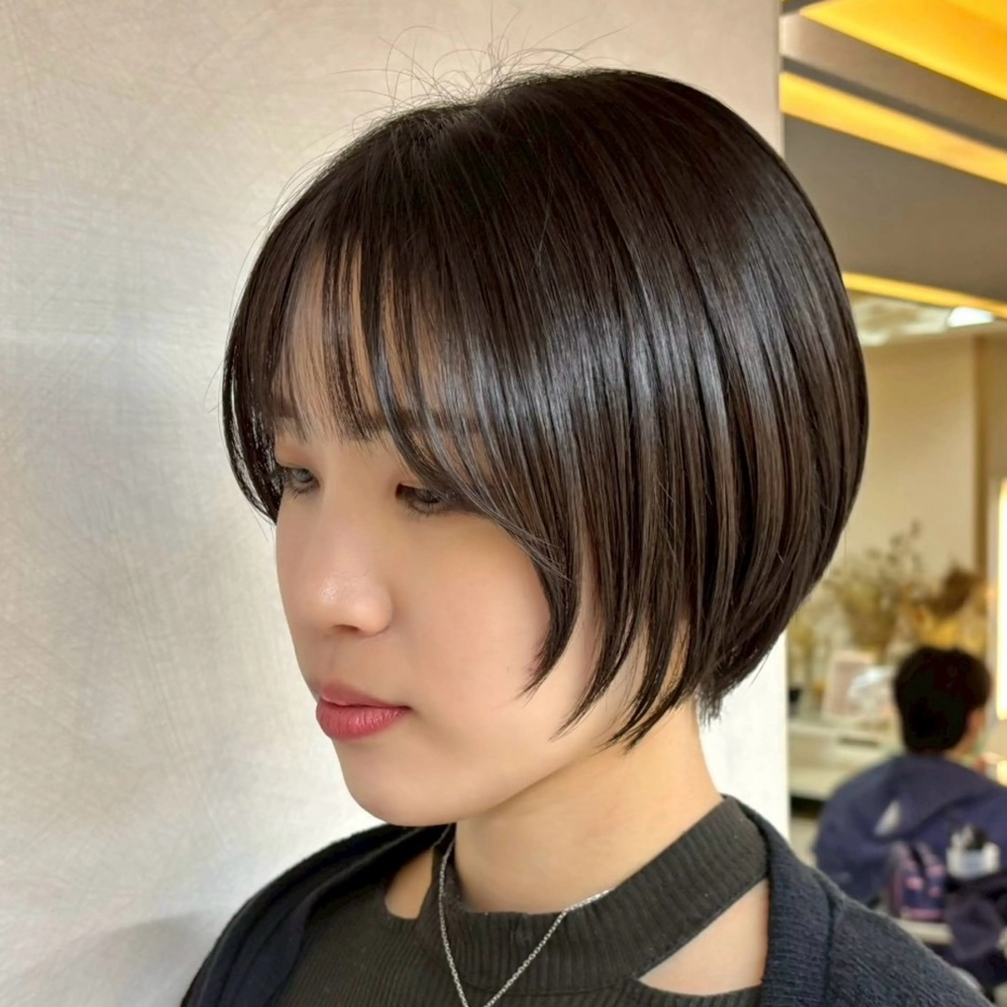 ショート 顔まわりレイヤー 顔周りカット レイヤーカット ショートヘア カット トリートメント ボブ/レイヤー/暖色 カラー/dai🌿のヘアスタイル