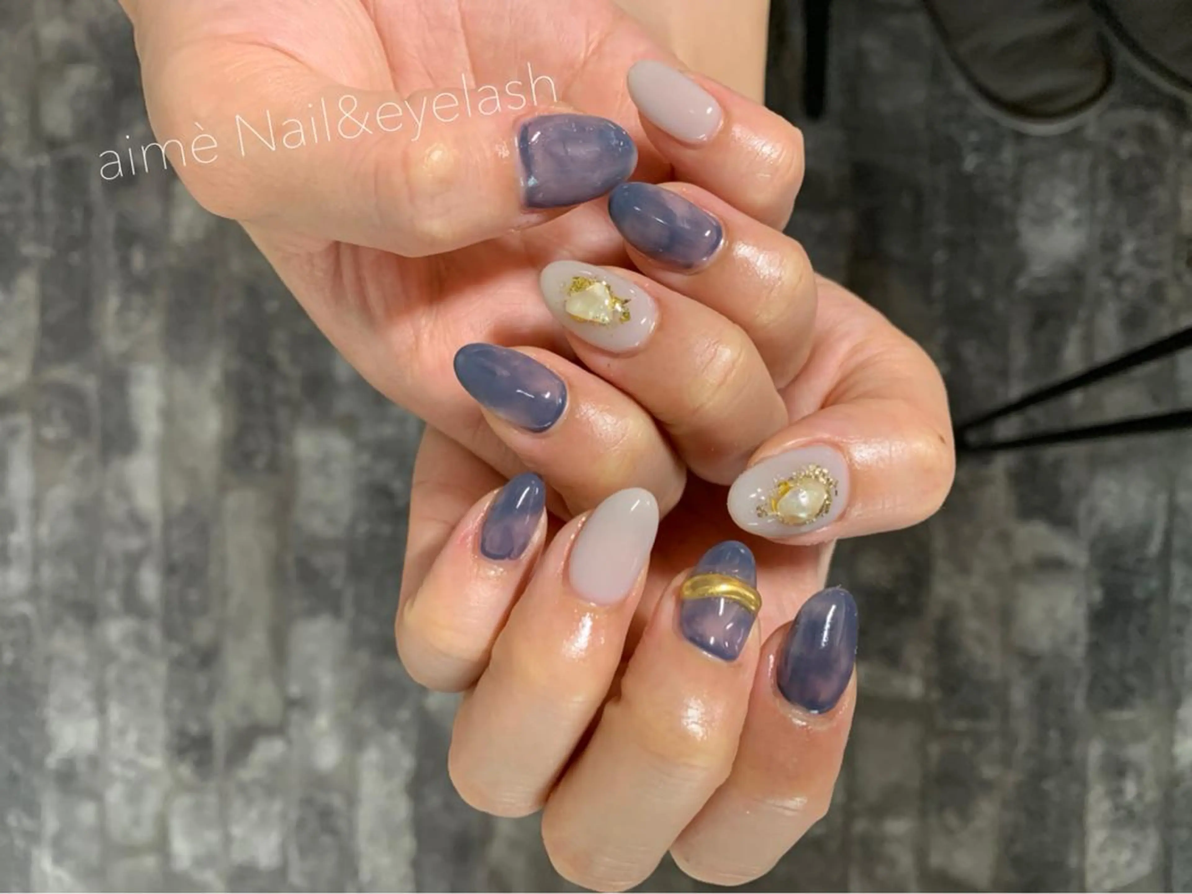 ネイル ニュアンスネイル aime 中崎町のネイルデザイン